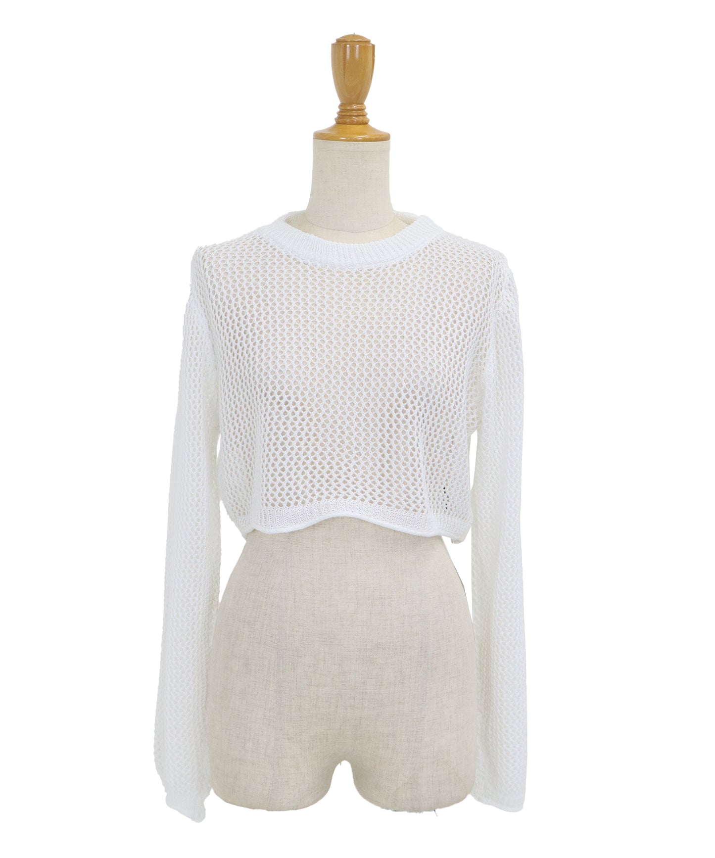 【SALE】メッシュニットトップス