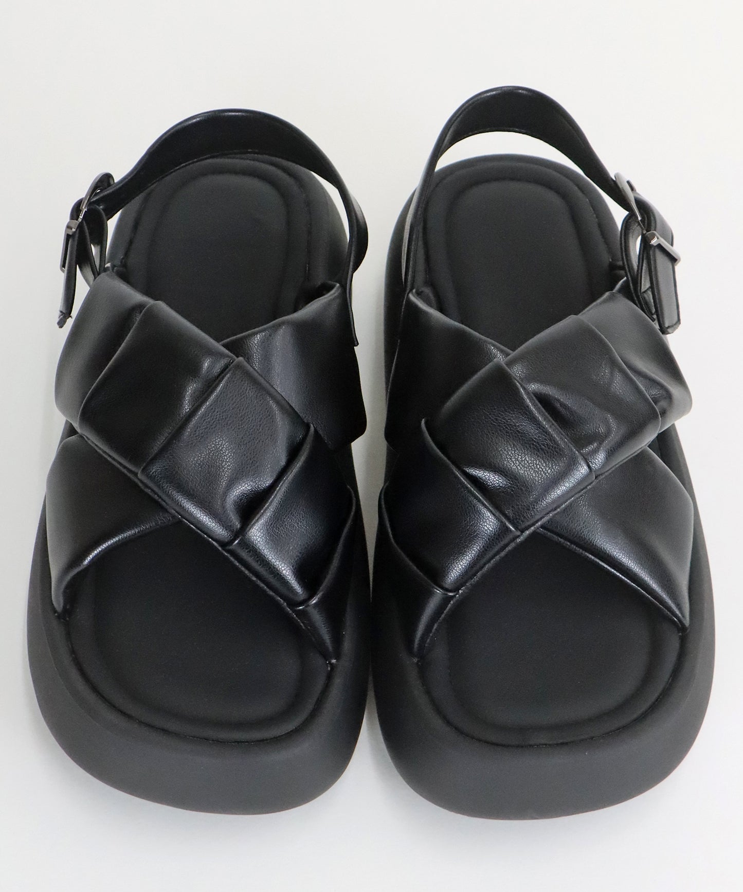 【SALE】クロスベルト厚底コンフォートサンダル