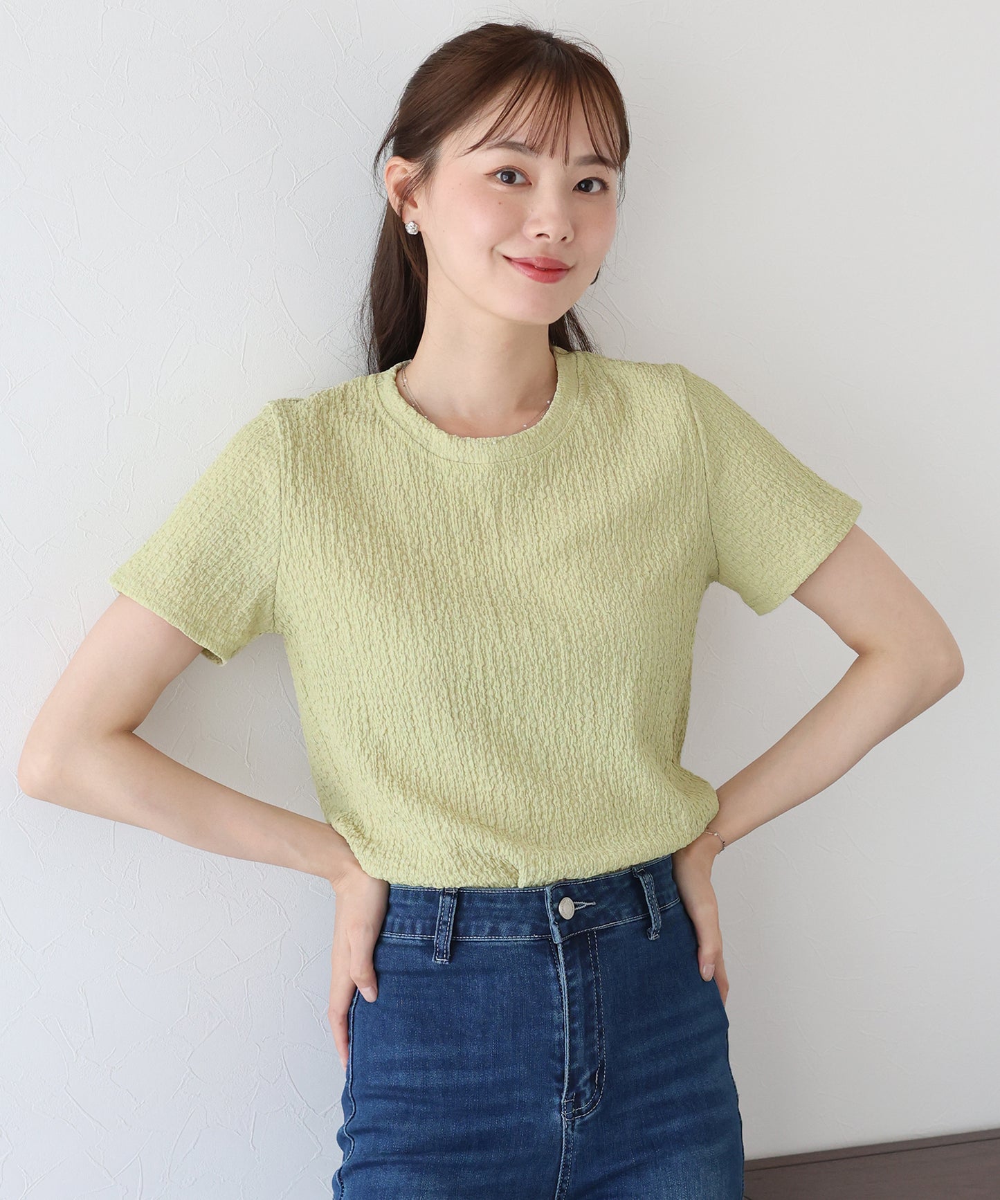 【TIME SALE】ぽこぽこジャガードTシャツ【ネコポス】