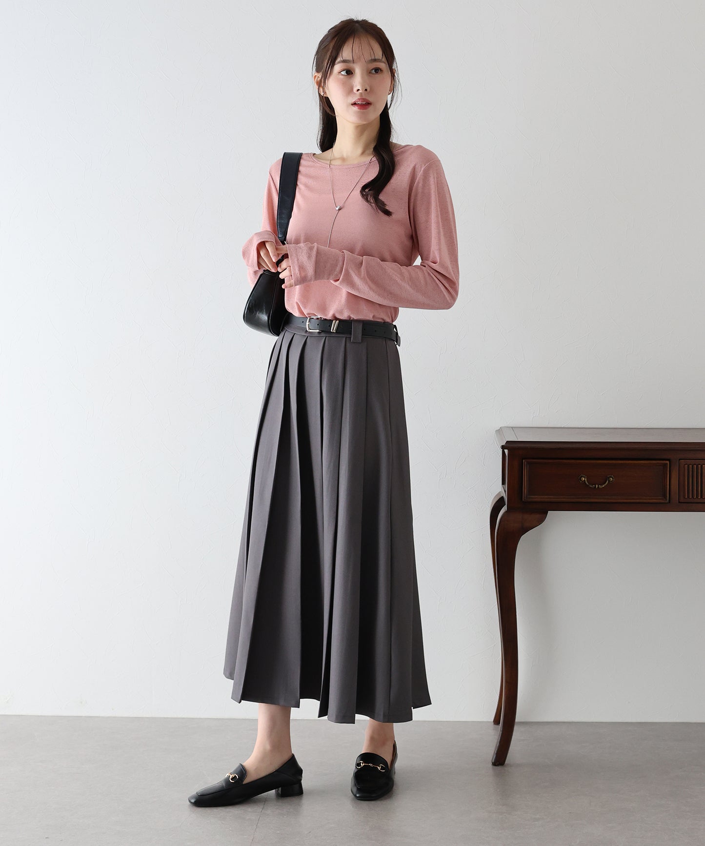 【TIME SALE】クルーネックシアートップス【ネコポス】