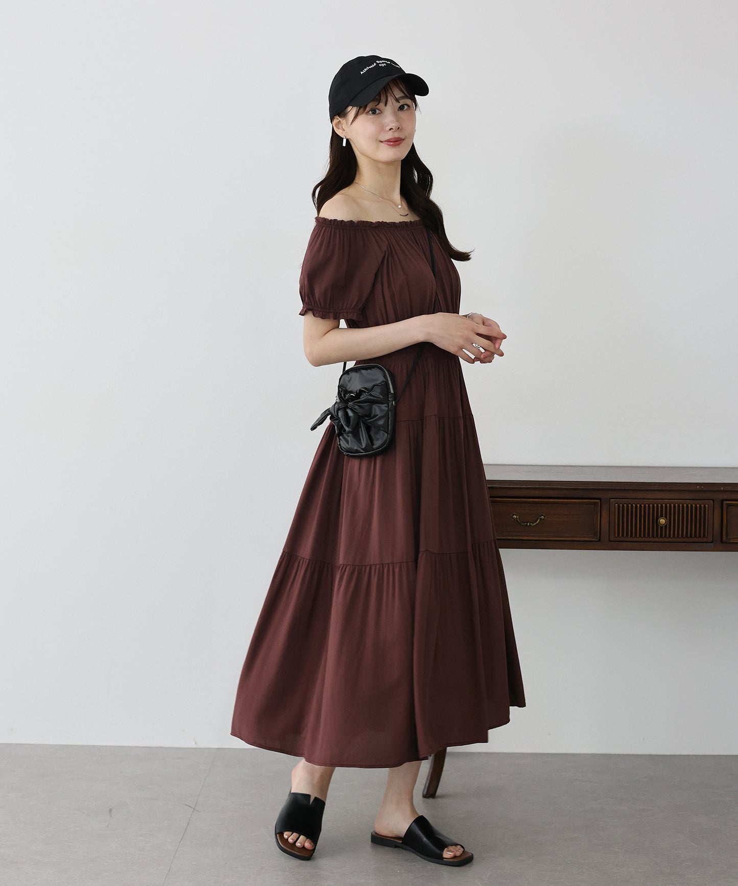 【TIME SALE】アソート柄2WAYオフショルワンピース