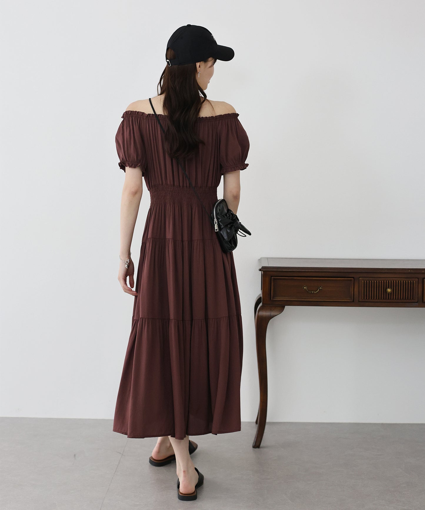 【TIME SALE】アソート柄2WAYオフショルワンピース