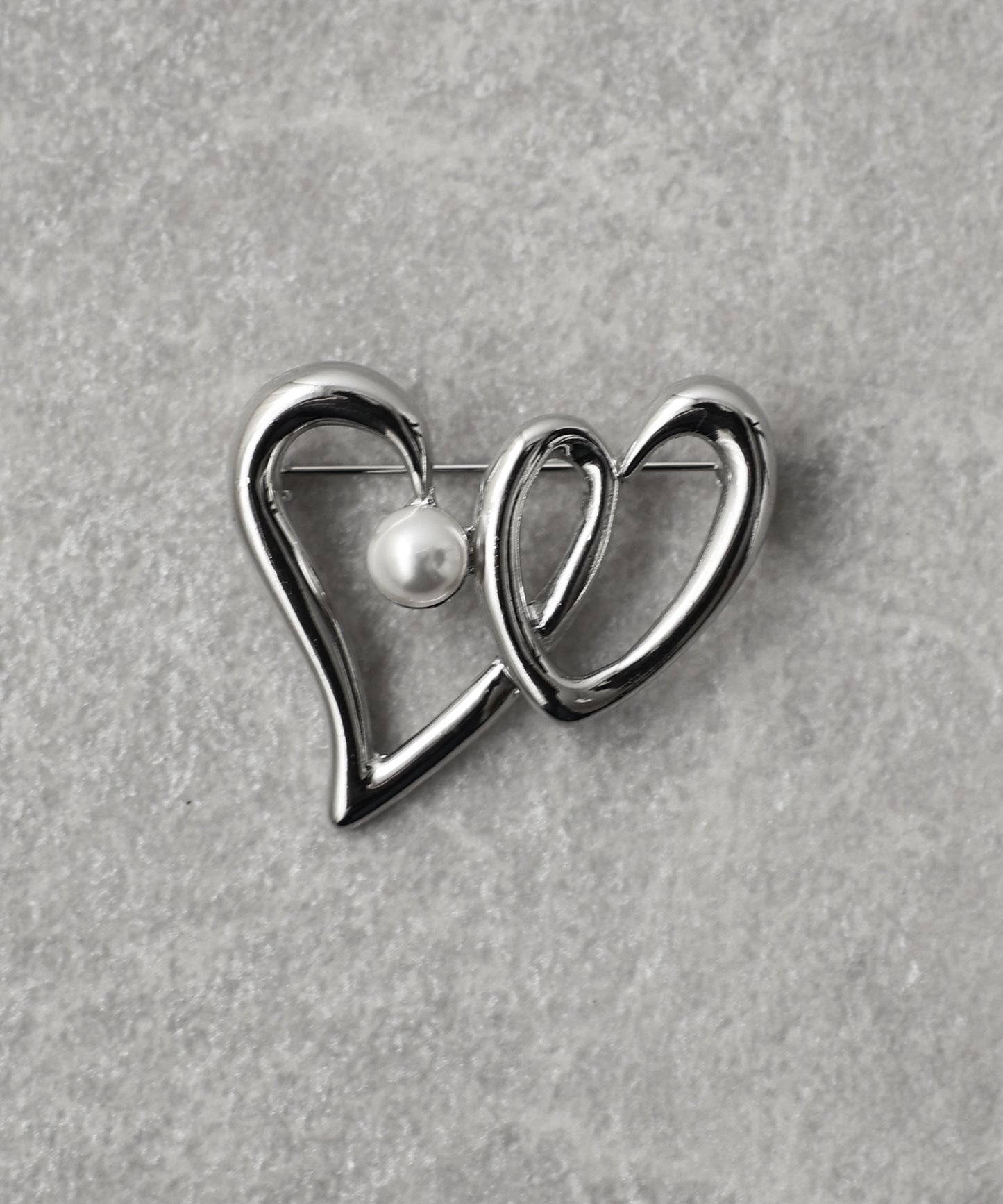 ダブルハートブローチ【ネコポス】