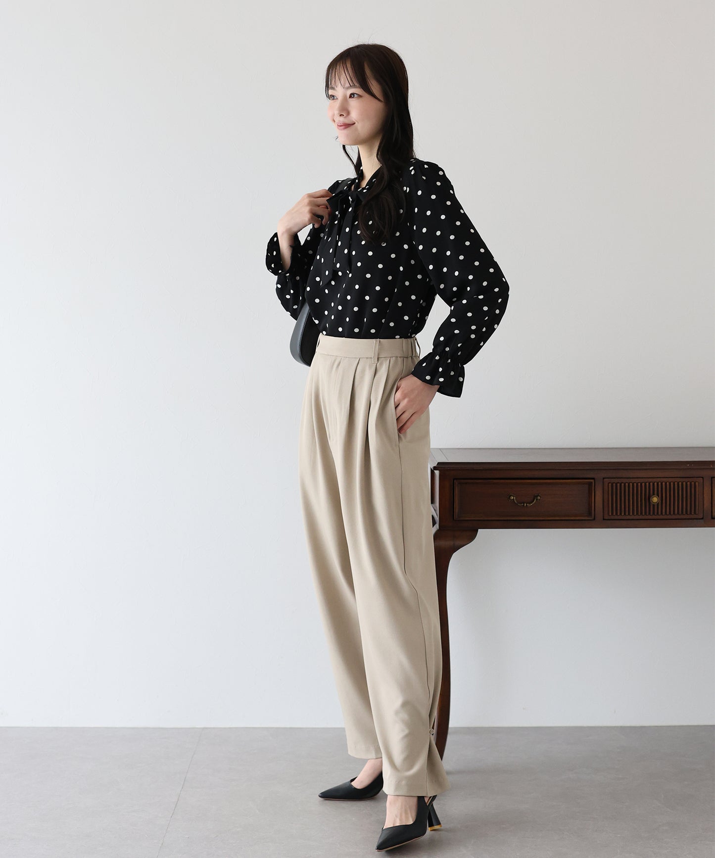 ドットボウタイブラウス【ネコポス】