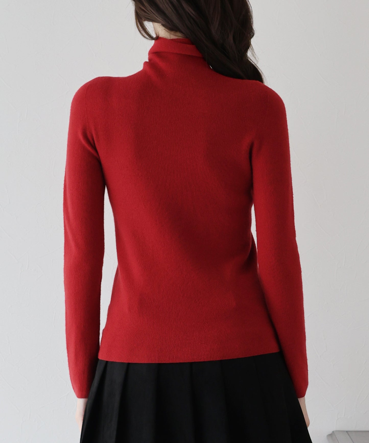 ウール混タートルネックニット