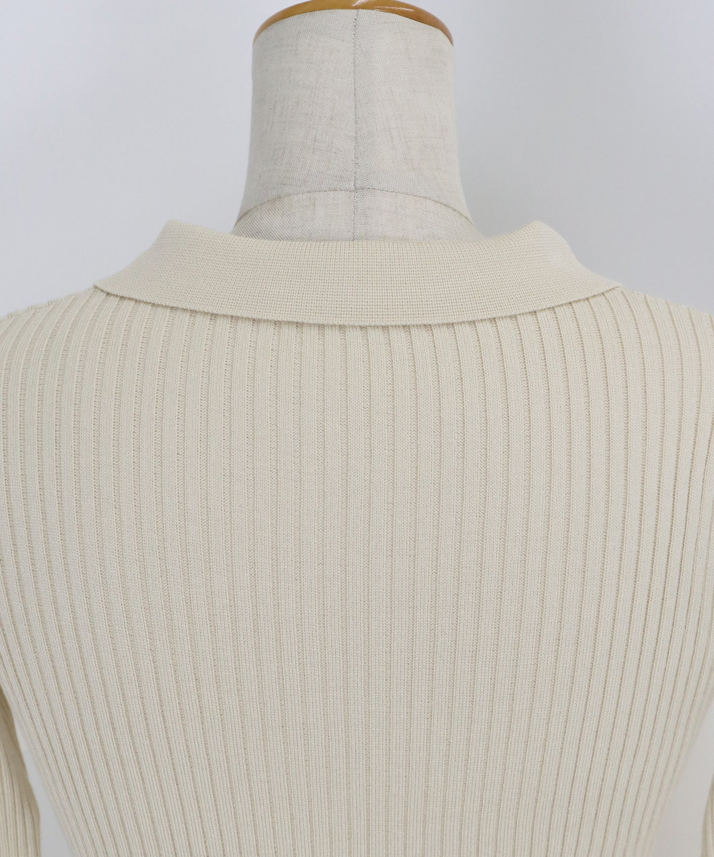 ポロ衿リブニット