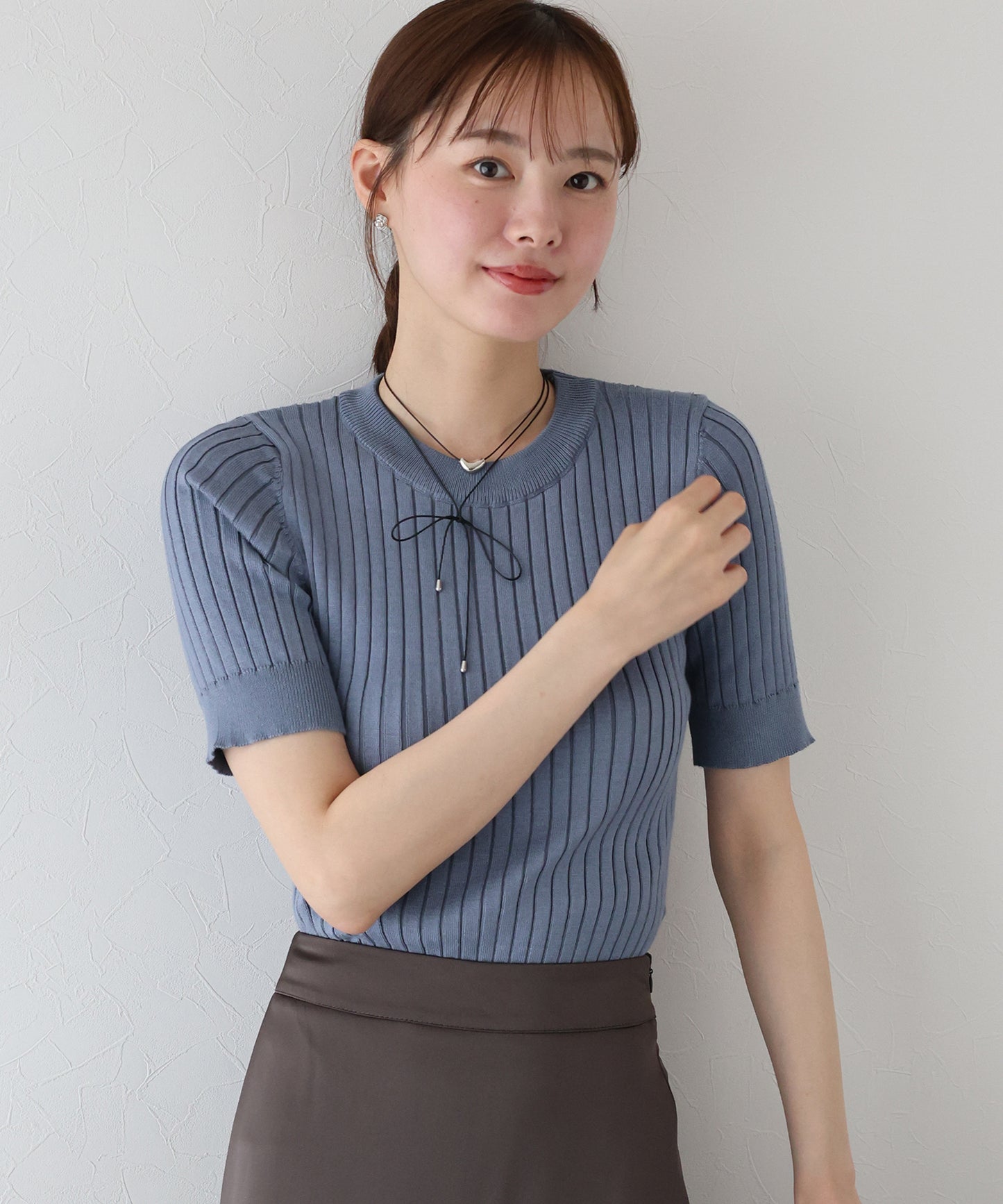 【TIME SALE】サマーリブニットトップス【ネコポス】