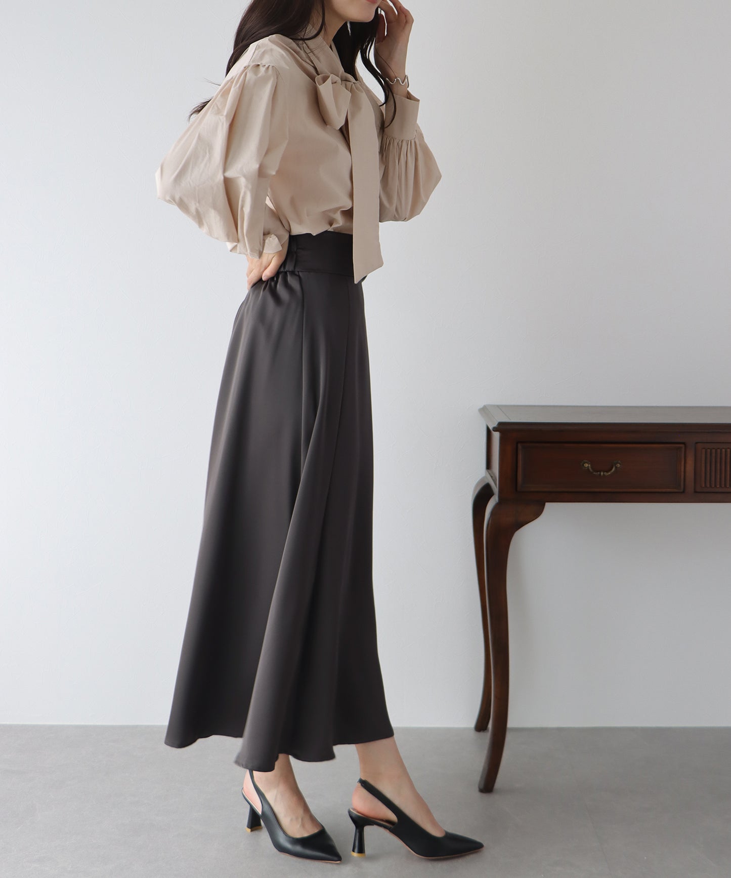 【TIME SALE】サテンラッフルスカート