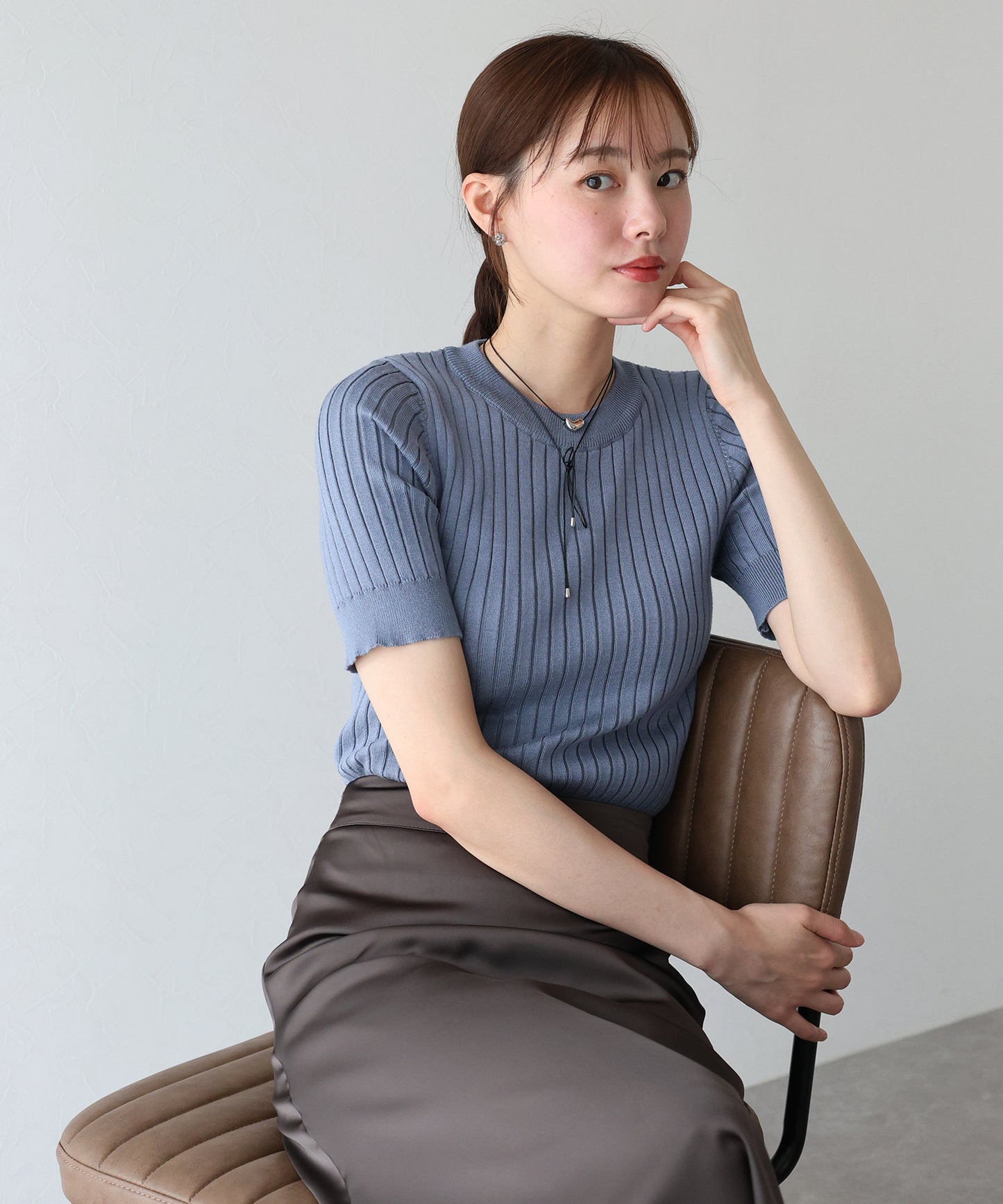 【TIME SALE】サマーリブニットトップス【ネコポス】