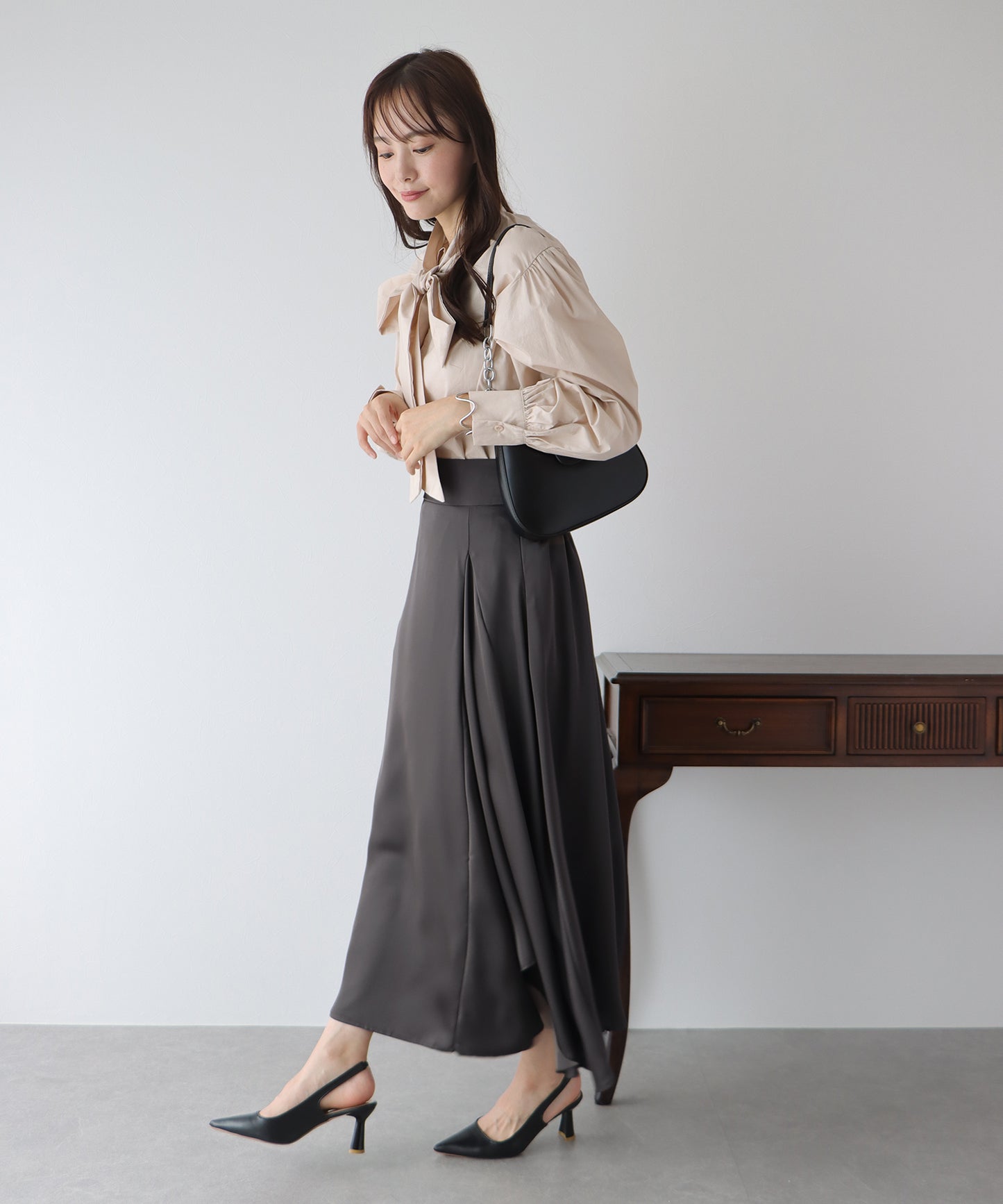 【TIME SALE】サテンラッフルスカート