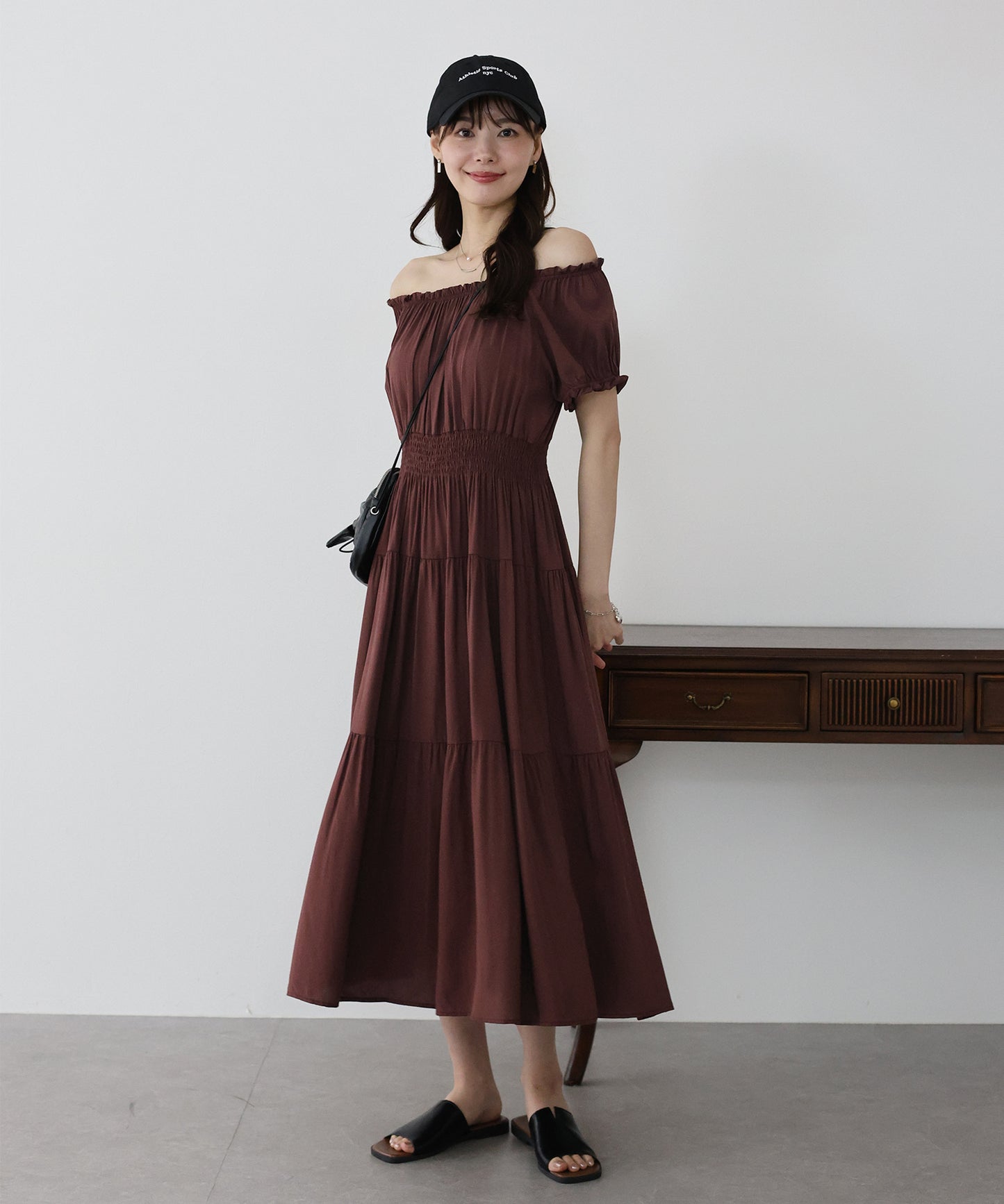 【TIME SALE】アソート柄2WAYオフショルワンピース