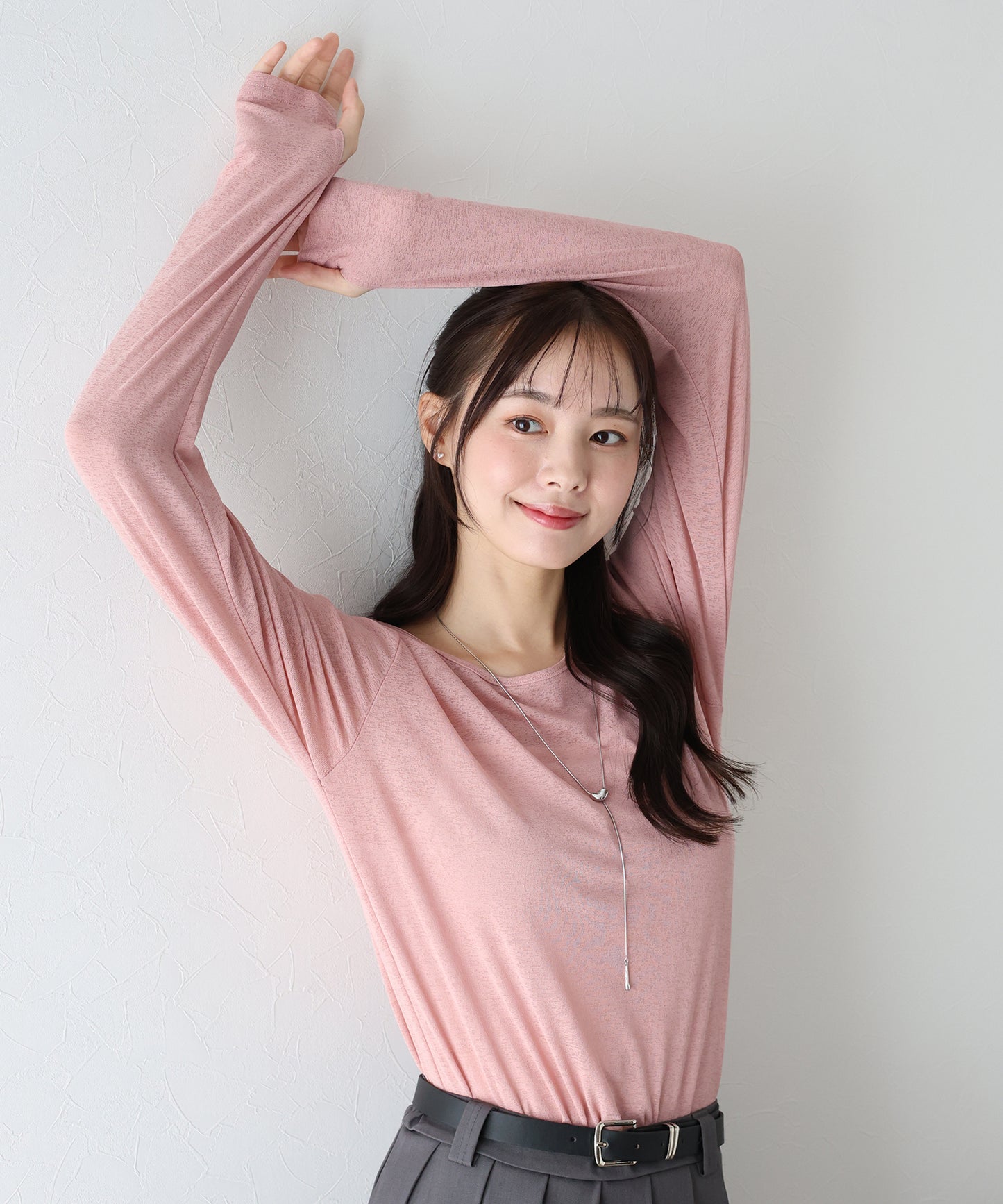 【TIME SALE】クルーネックシアートップス【ネコポス】