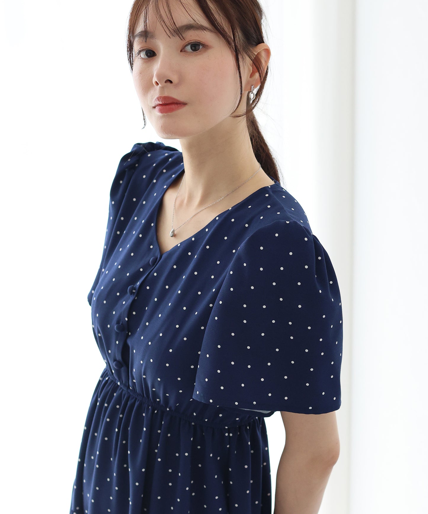 【SALE】フレアスリーブティアードワンピース