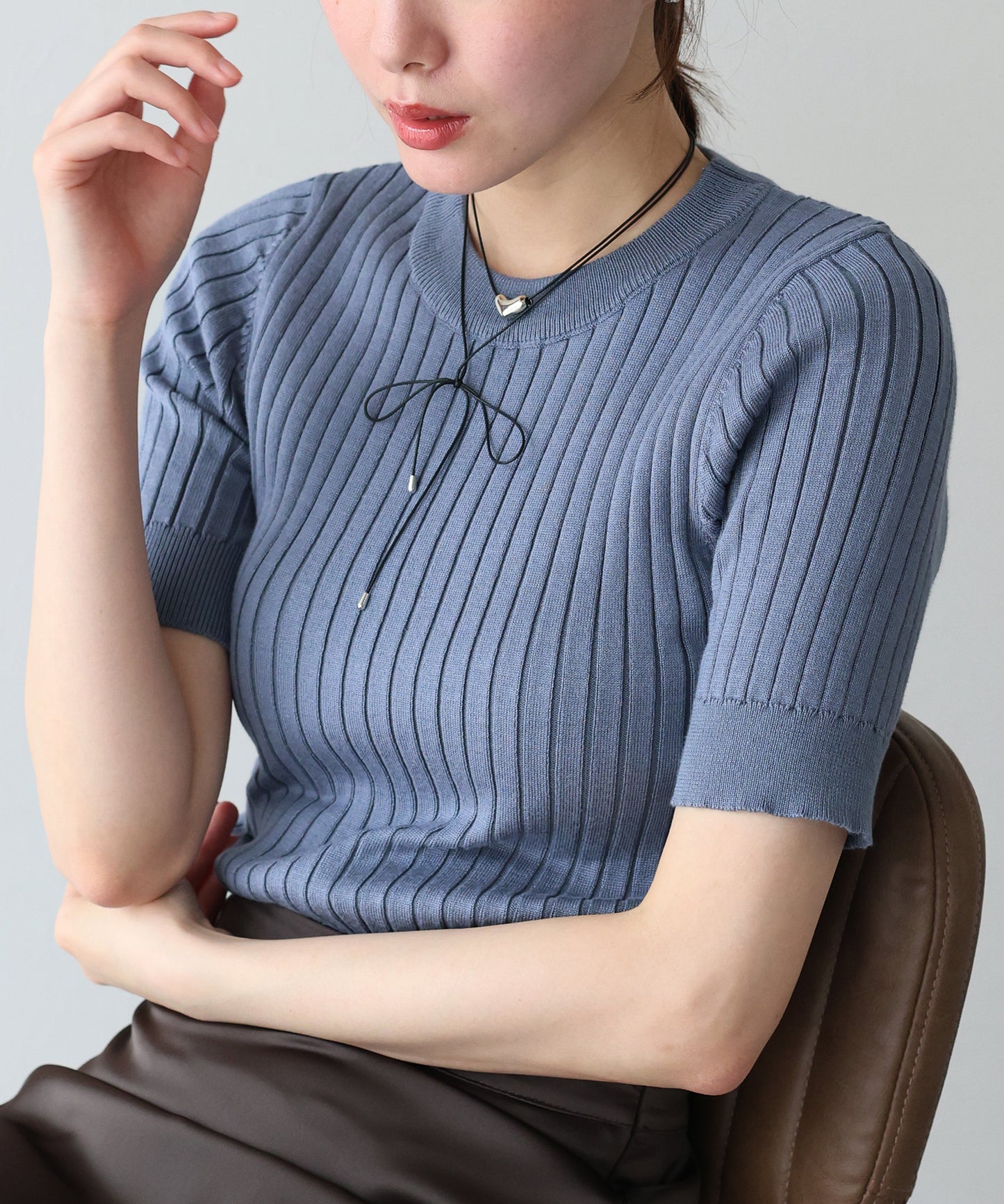 【TIME SALE】サマーリブニットトップス【ネコポス】