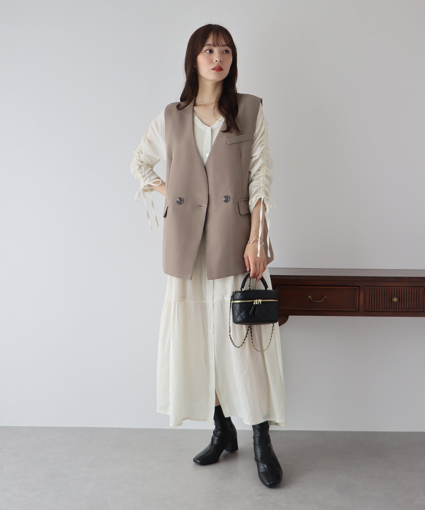 【TIME SALE】ダブルボタンベスト