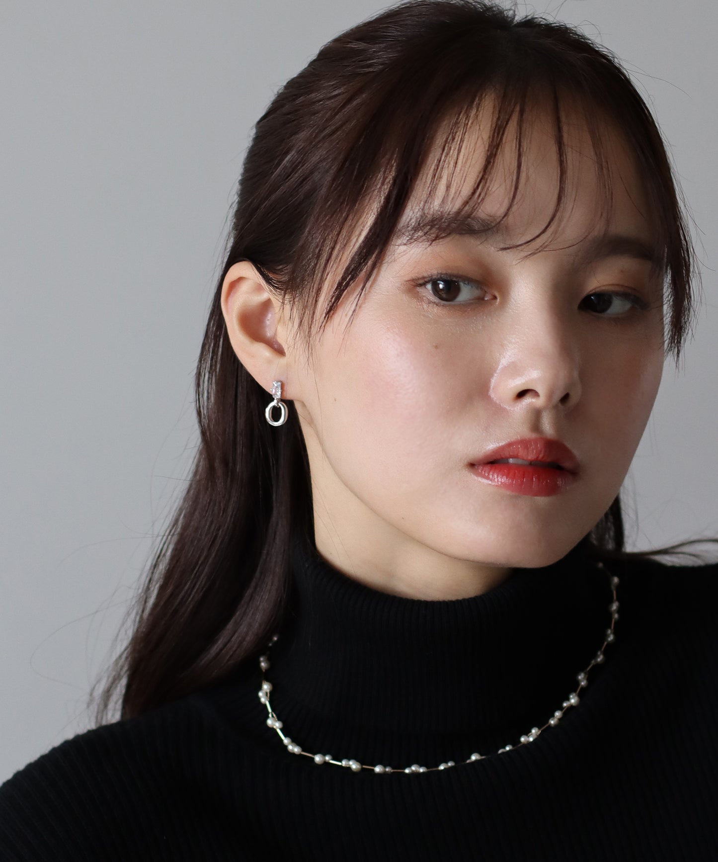 【SALE】ビジューフープピアス【ネコポス】