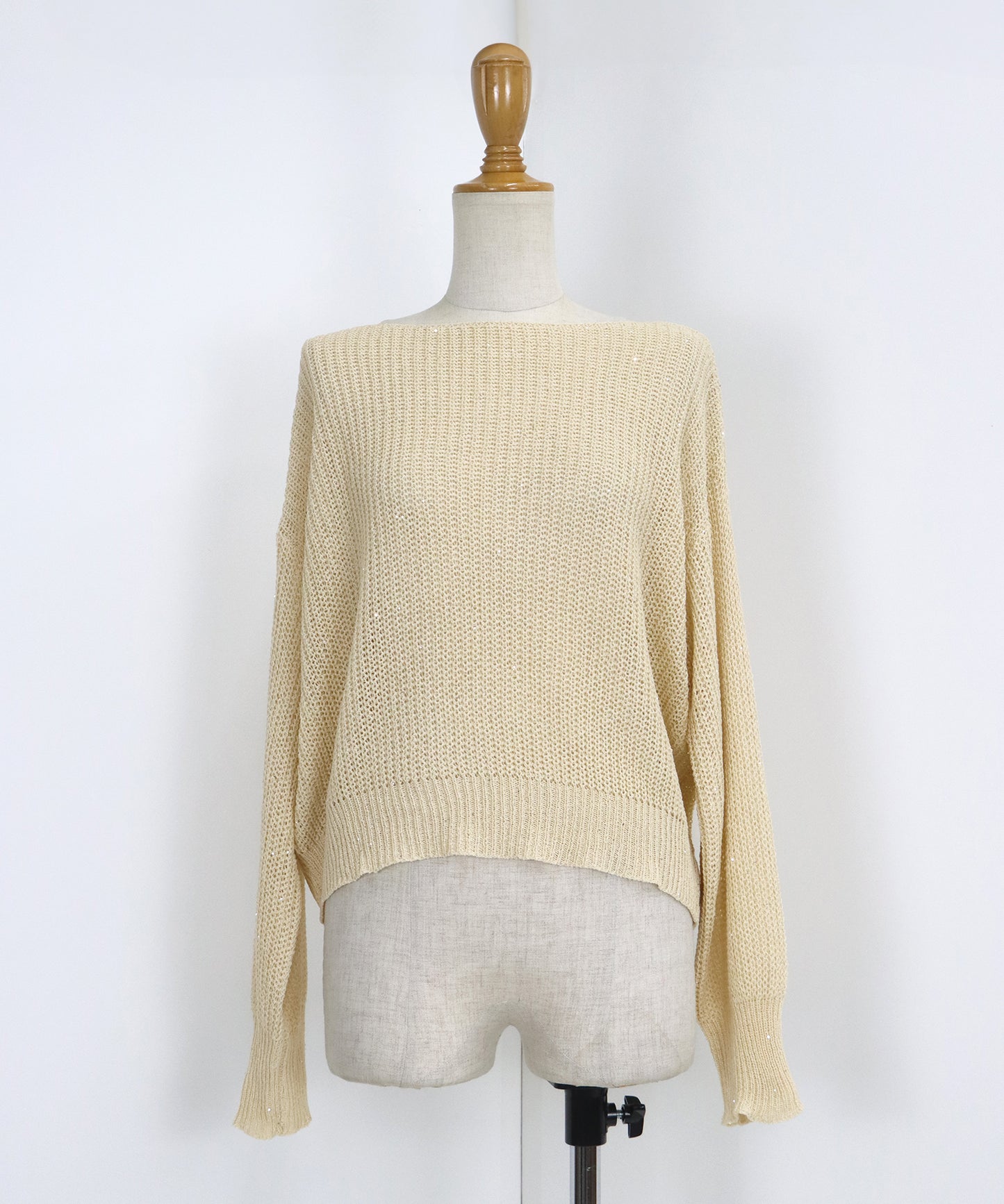 【TIME SALE】スパンコールメッシュニット