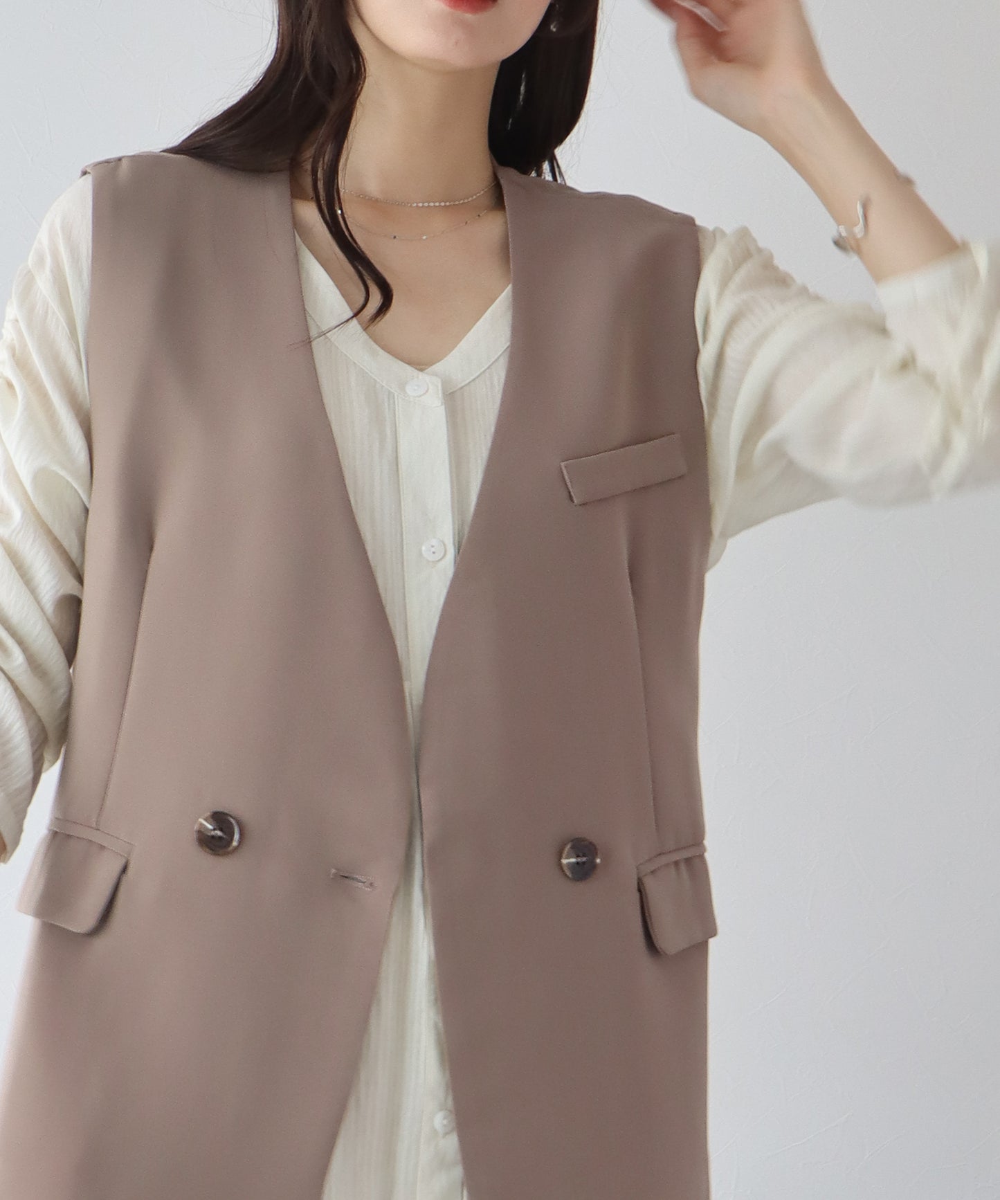 【TIME SALE】ダブルボタンベスト