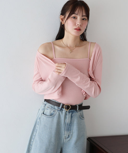 【SALE】キャミソール&カーデアンサンブル