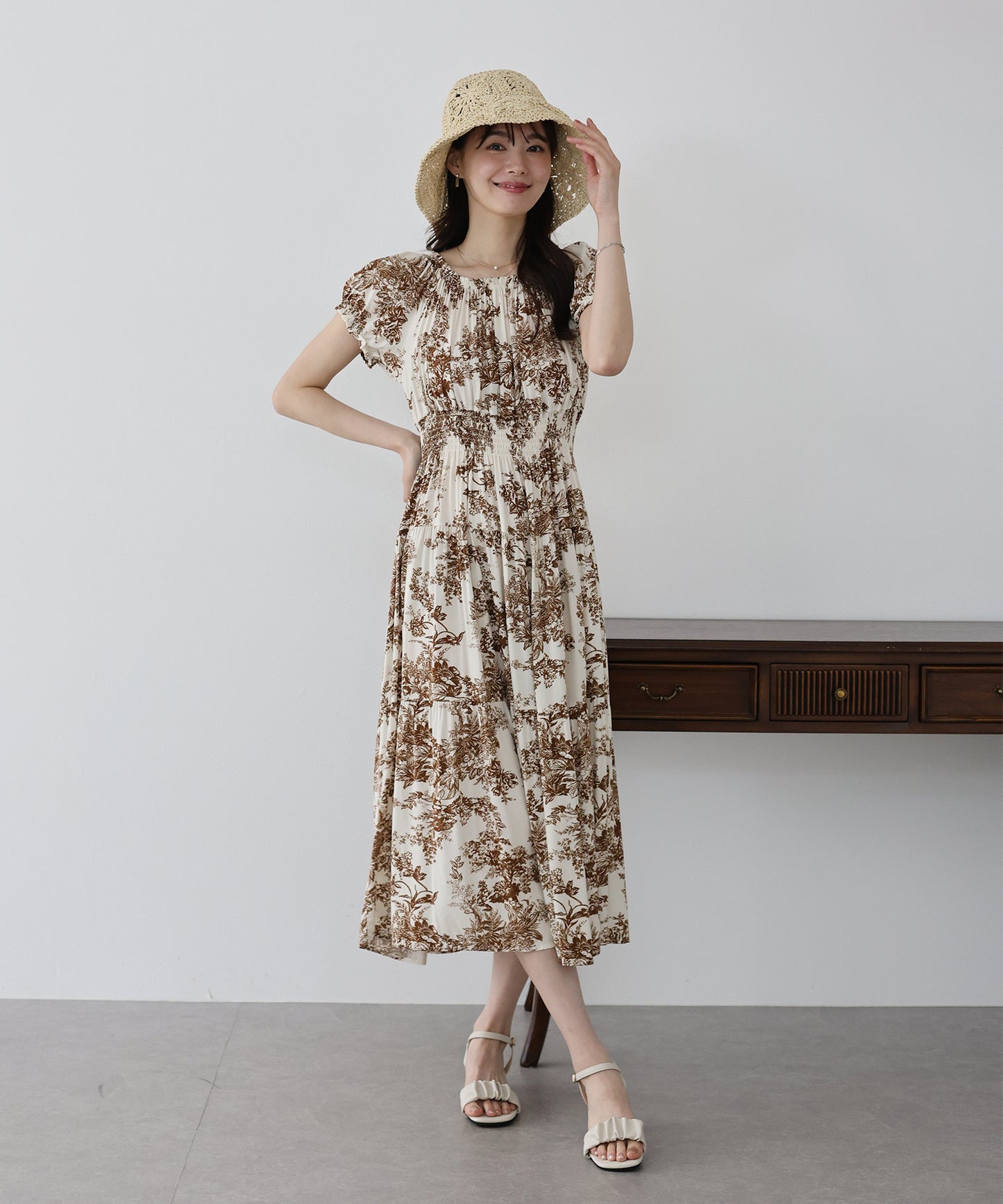 【TIME SALE】アソート柄2WAYオフショルワンピース