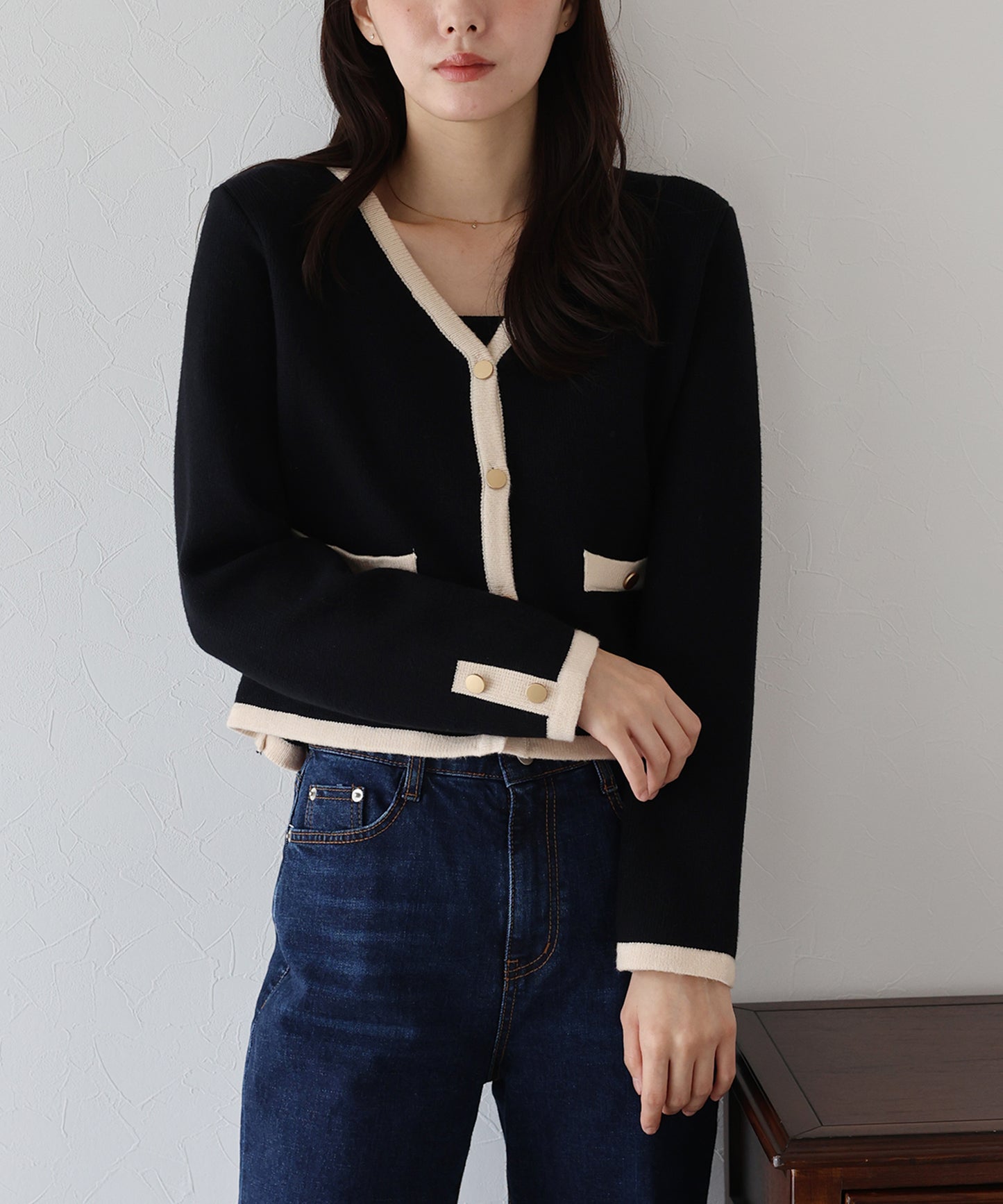【早割5%OFF】Ⅴネックニットジャケット