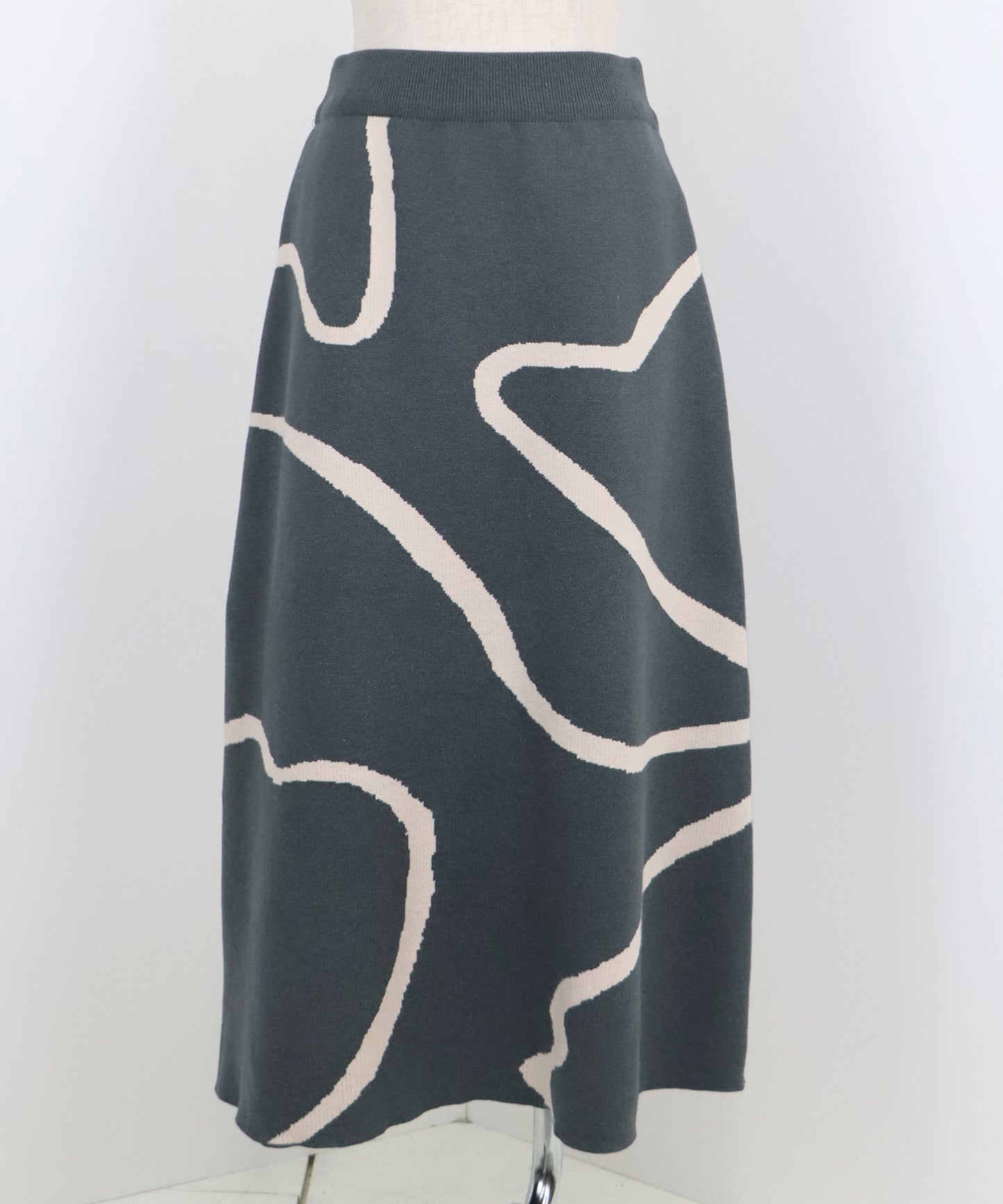 【SALE】ラインジャガードニットスカート