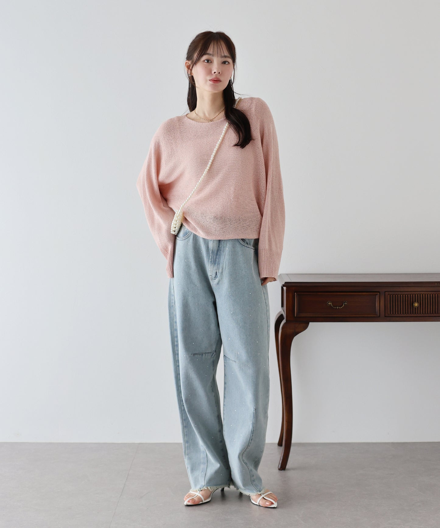 【TIME SALE】メッシュドルマンニット