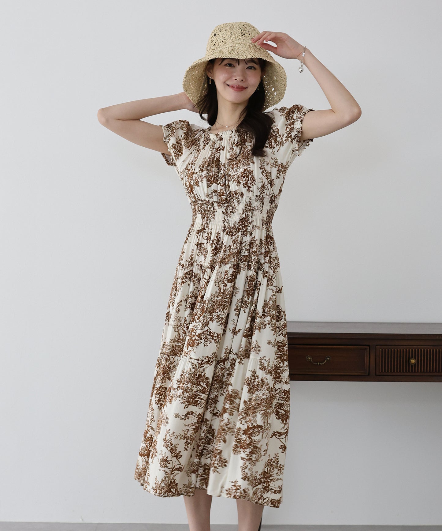 【TIME SALE】アソート柄2WAYオフショルワンピース