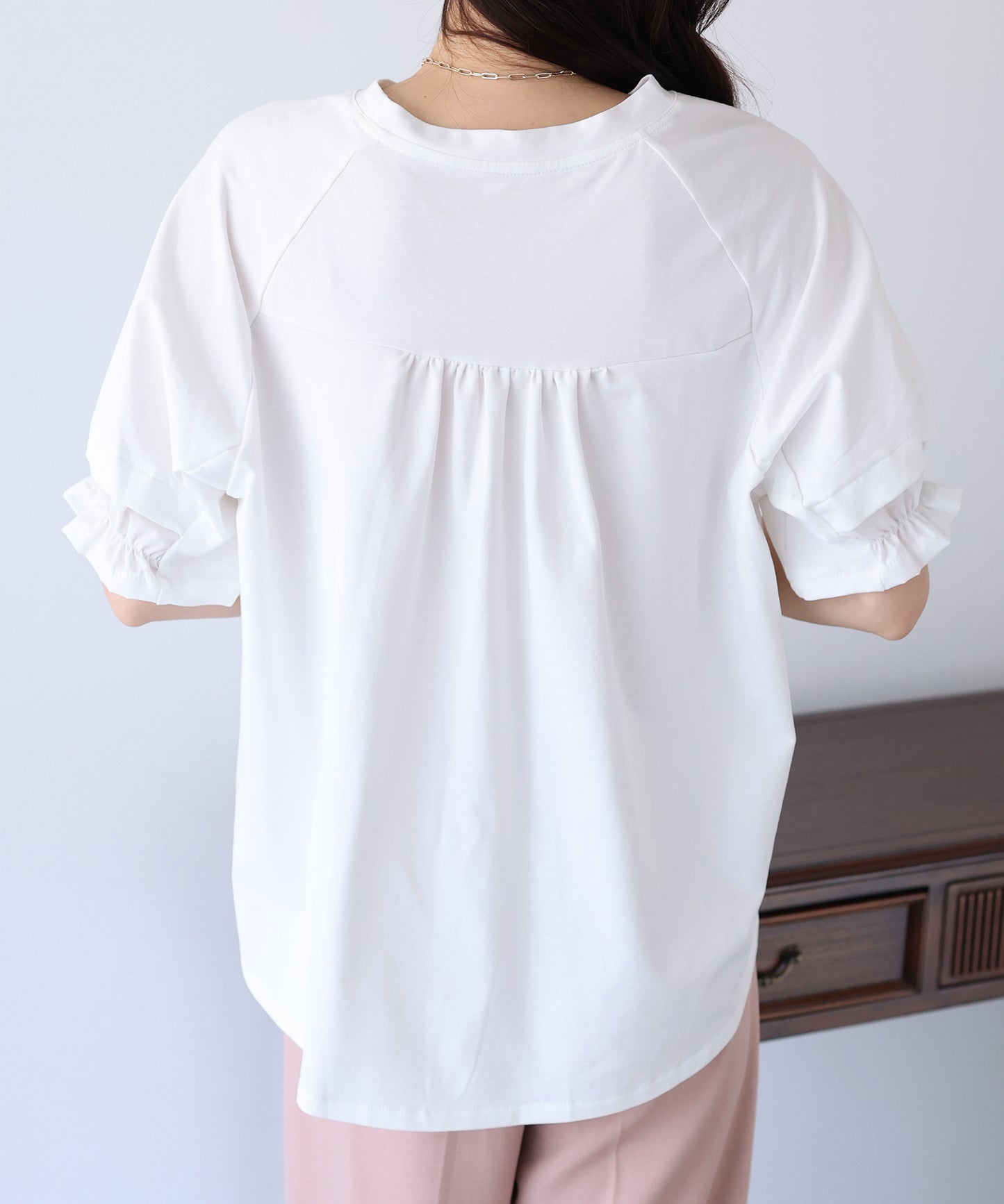 【SALE】異素材ドッキングTシャツ【ネコポス】