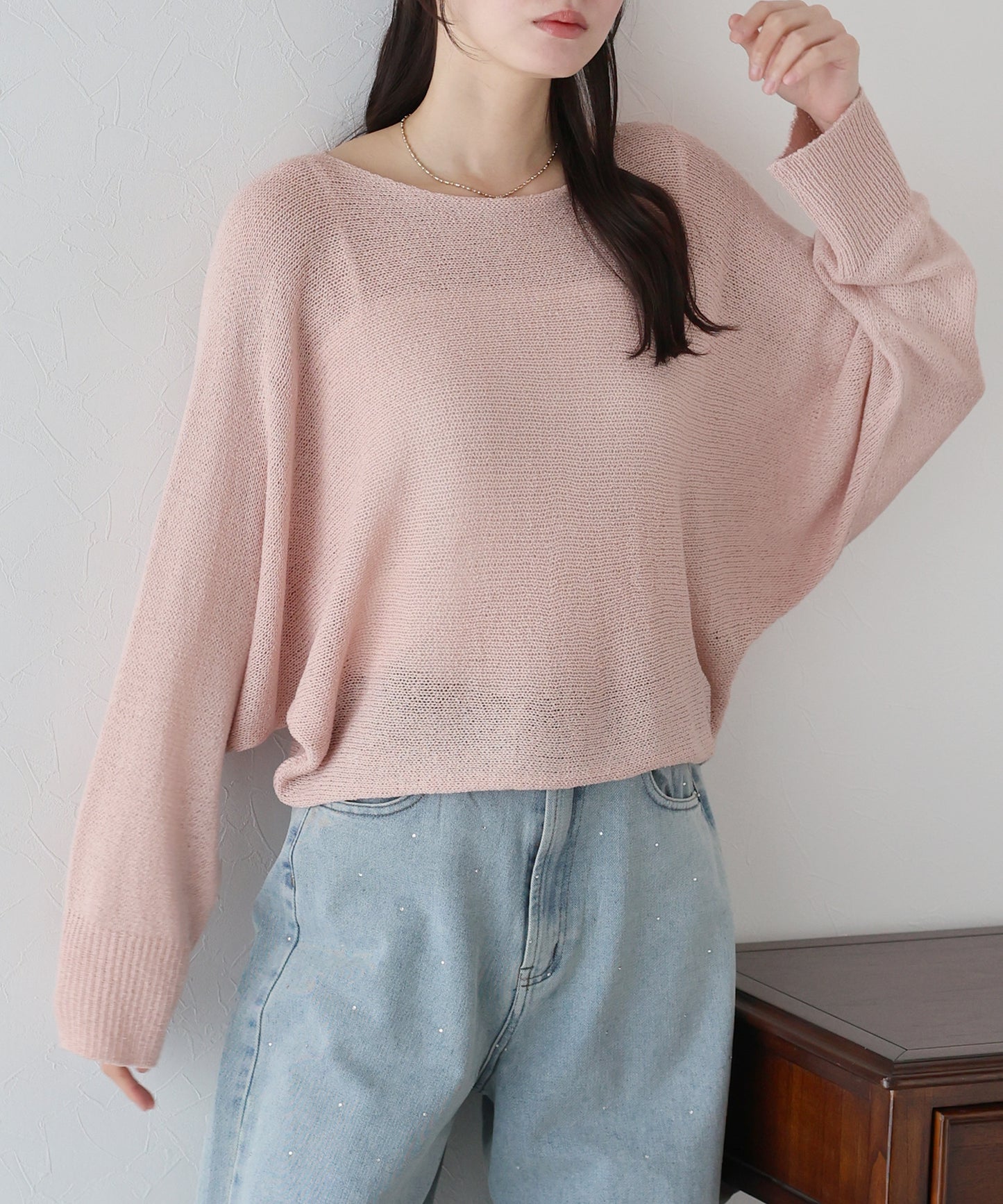 【TIME SALE】メッシュドルマンニット