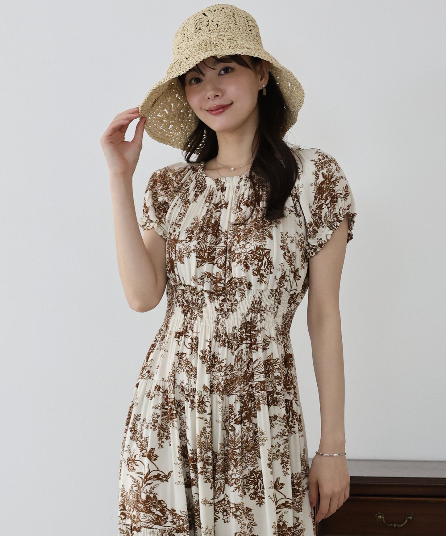 【TIME SALE】アソート柄2WAYオフショルワンピース