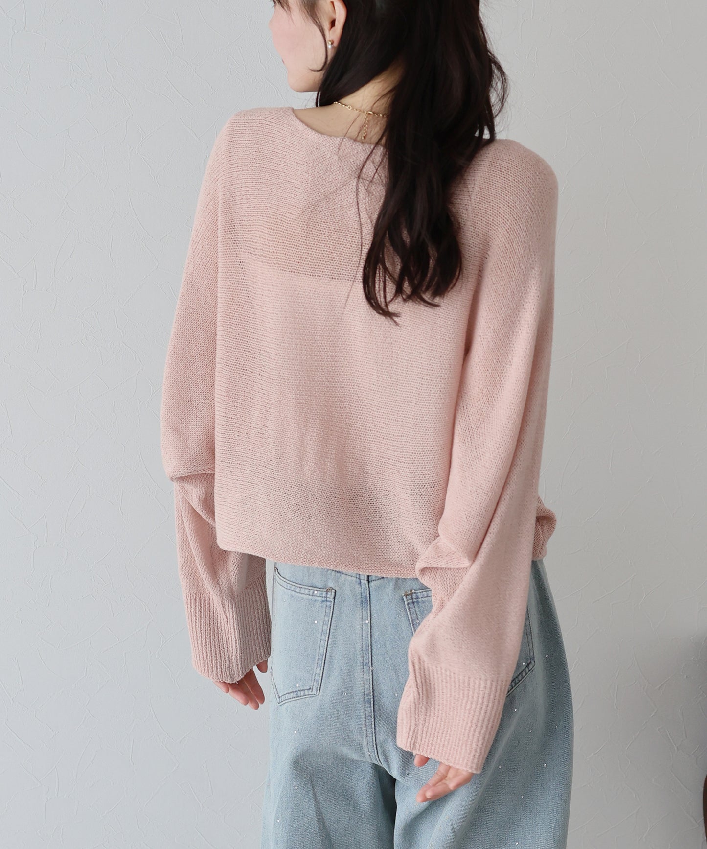 【TIME SALE】メッシュドルマンニット