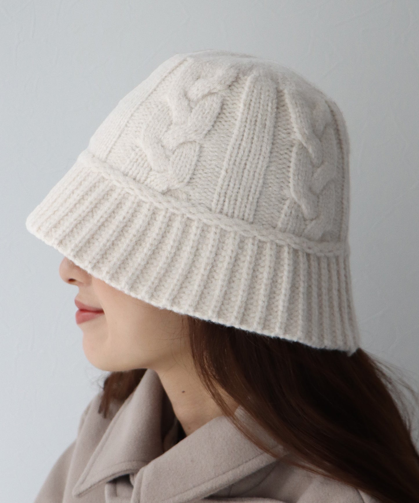 【SALE】ケーブルニットバケットハット