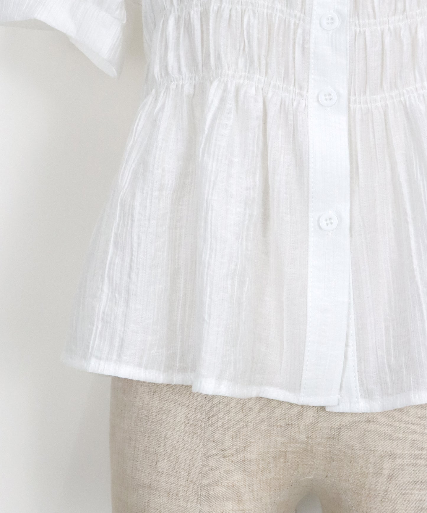 シャーリングビスチェレイヤードシアーシャツ【ネコポス】