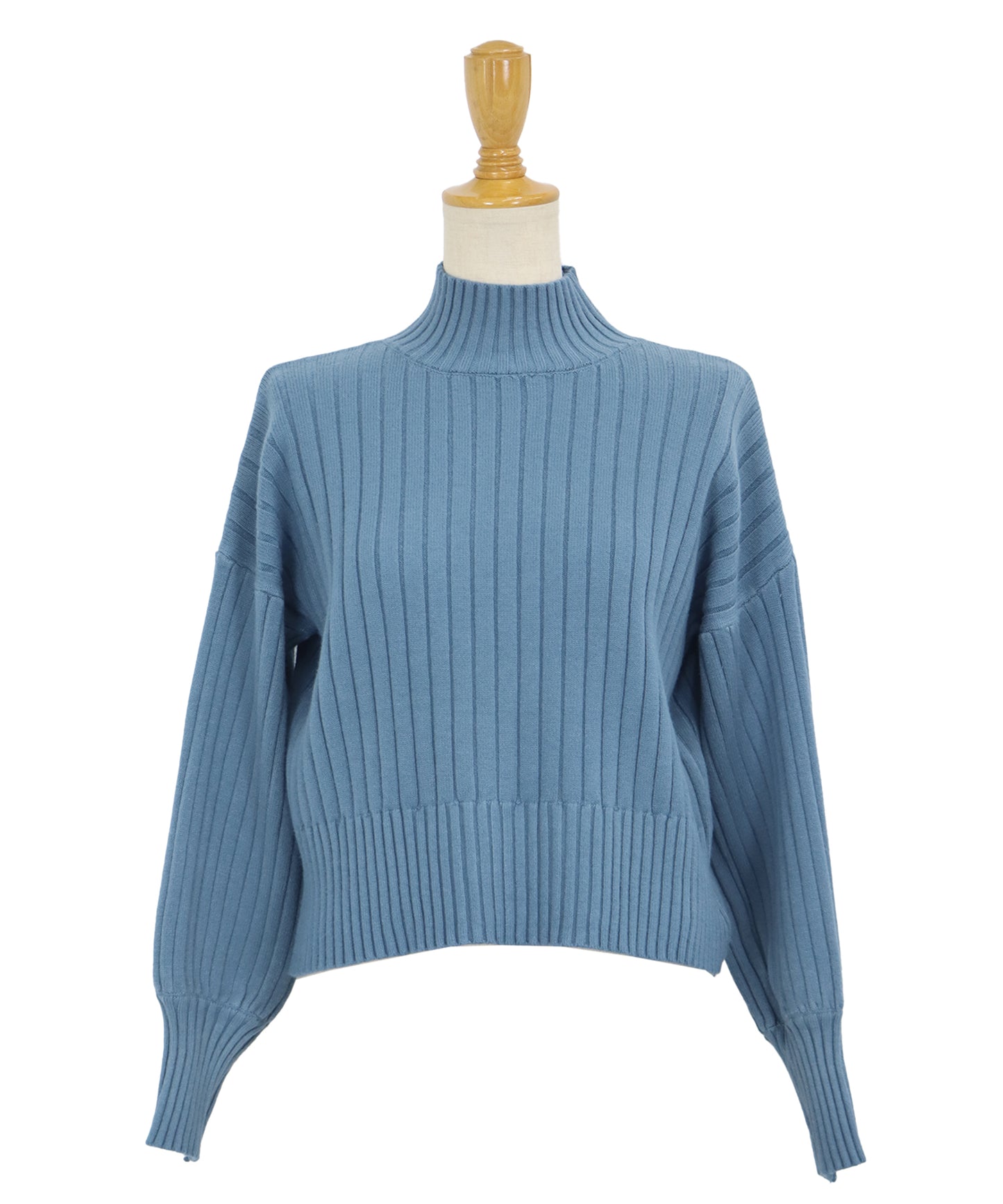 【SALE】ハイネックリブニット