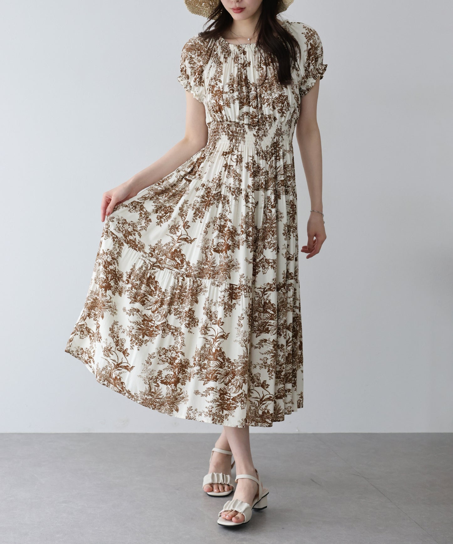 【TIME SALE】アソート柄2WAYオフショルワンピース