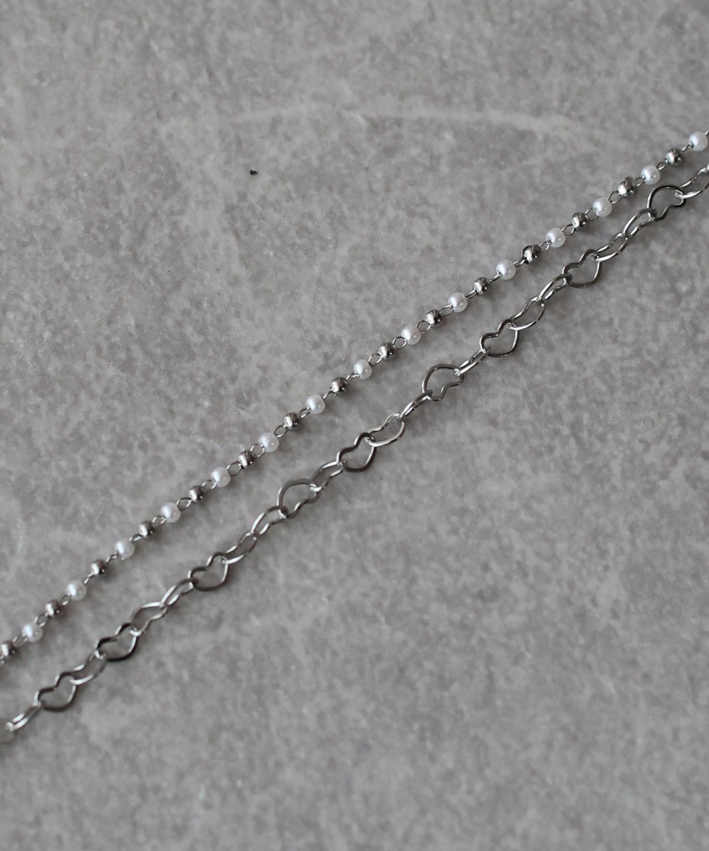 【早割5%OFF】ハートチェーンブレスレット/ サージカルステンレス【ネコポス】