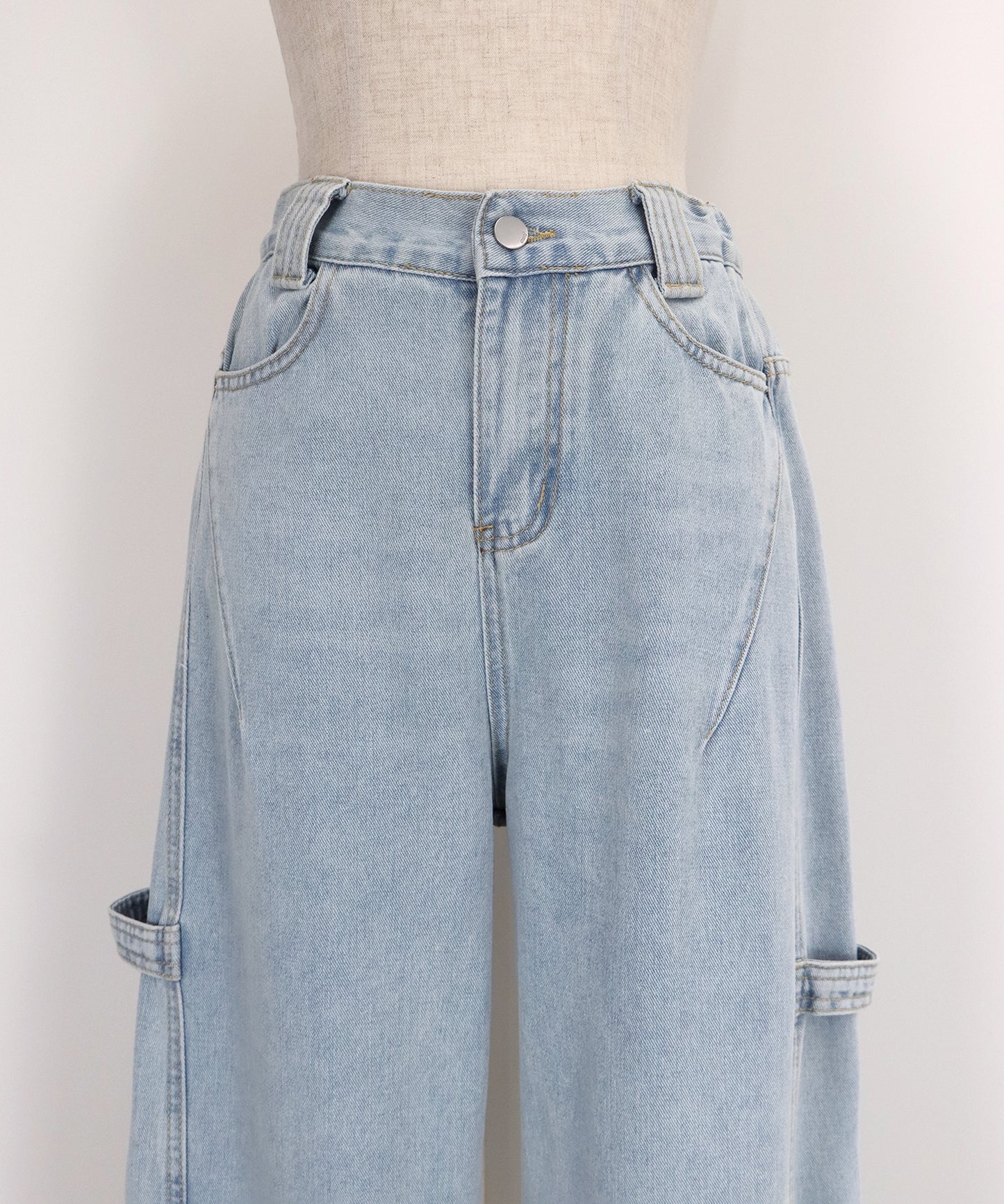 【新商品限定5%OFF(木)】バックゴムペインターカーブデニムパンツ