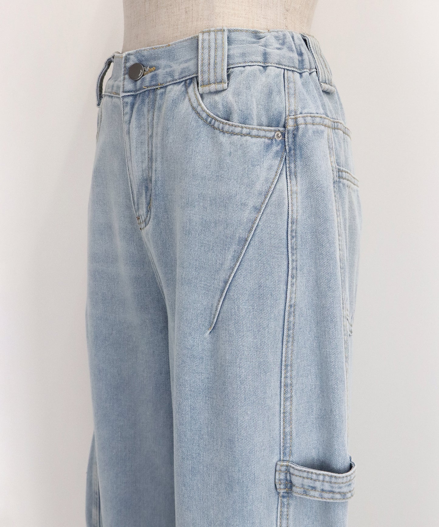 【新商品限定5%OFF(木)】バックゴムペインターカーブデニムパンツ