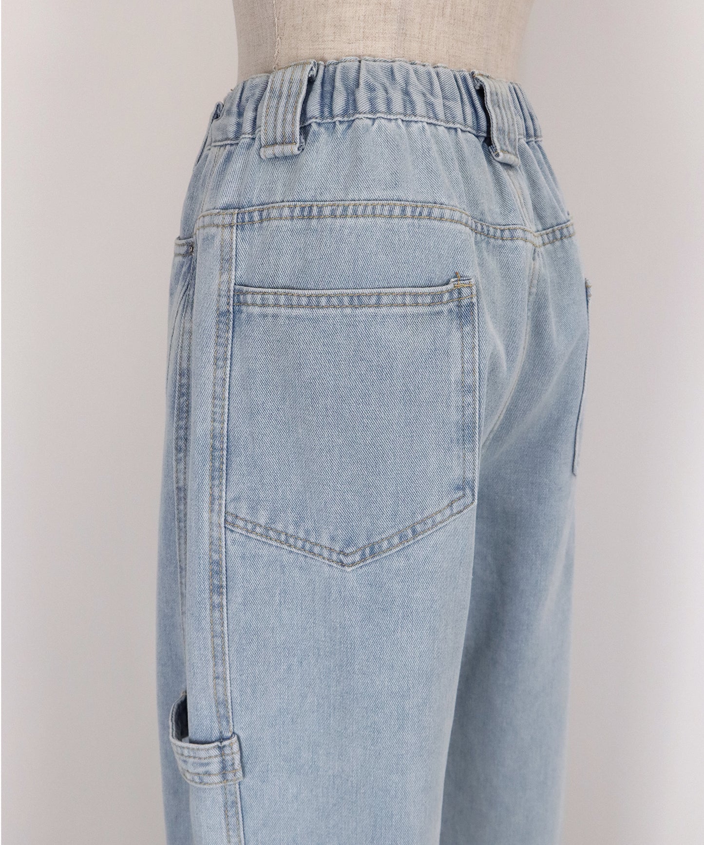 【新商品限定5%OFF(木)】バックゴムペインターカーブデニムパンツ