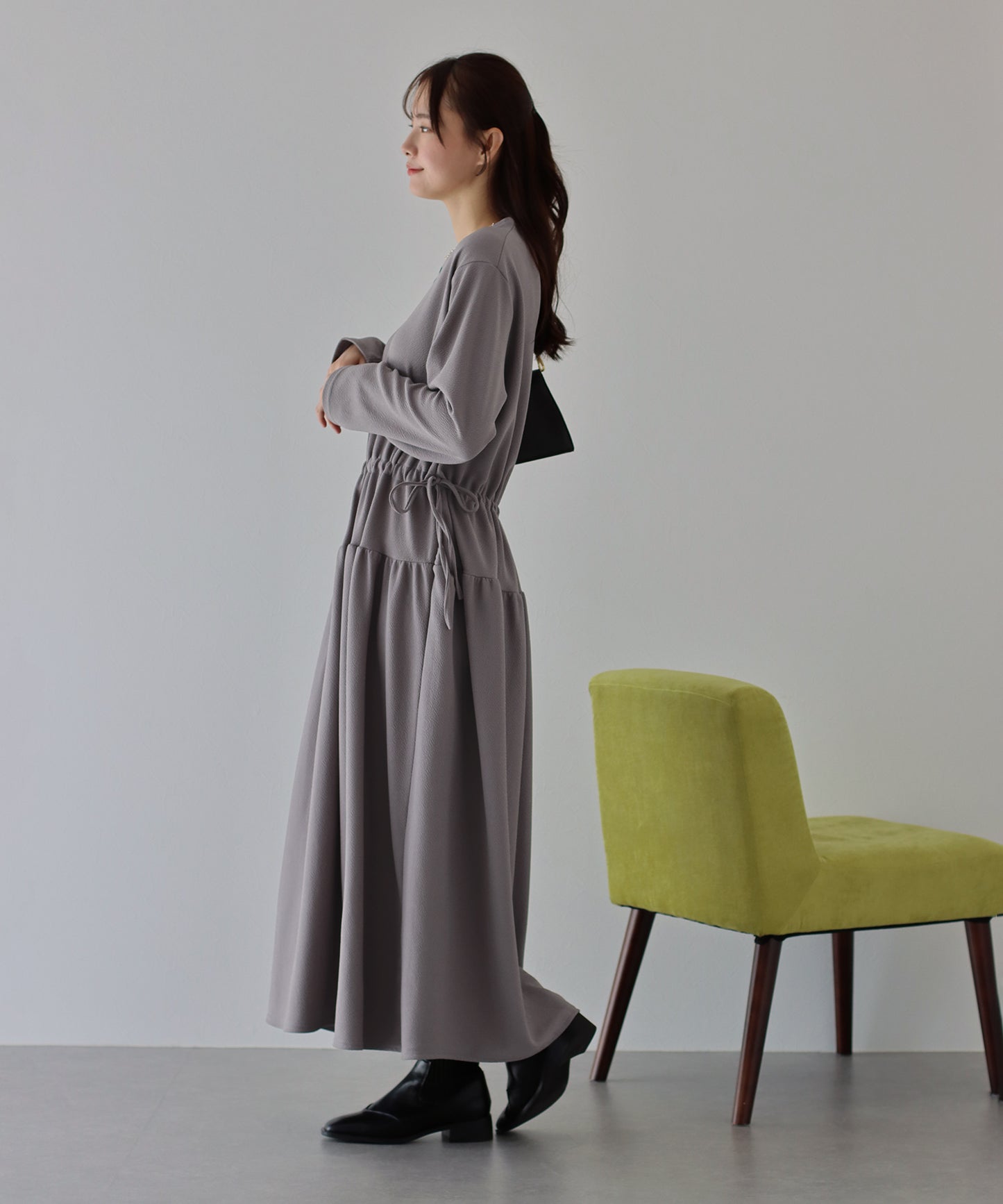 【TIME SALE】ドロストティアードワンピース