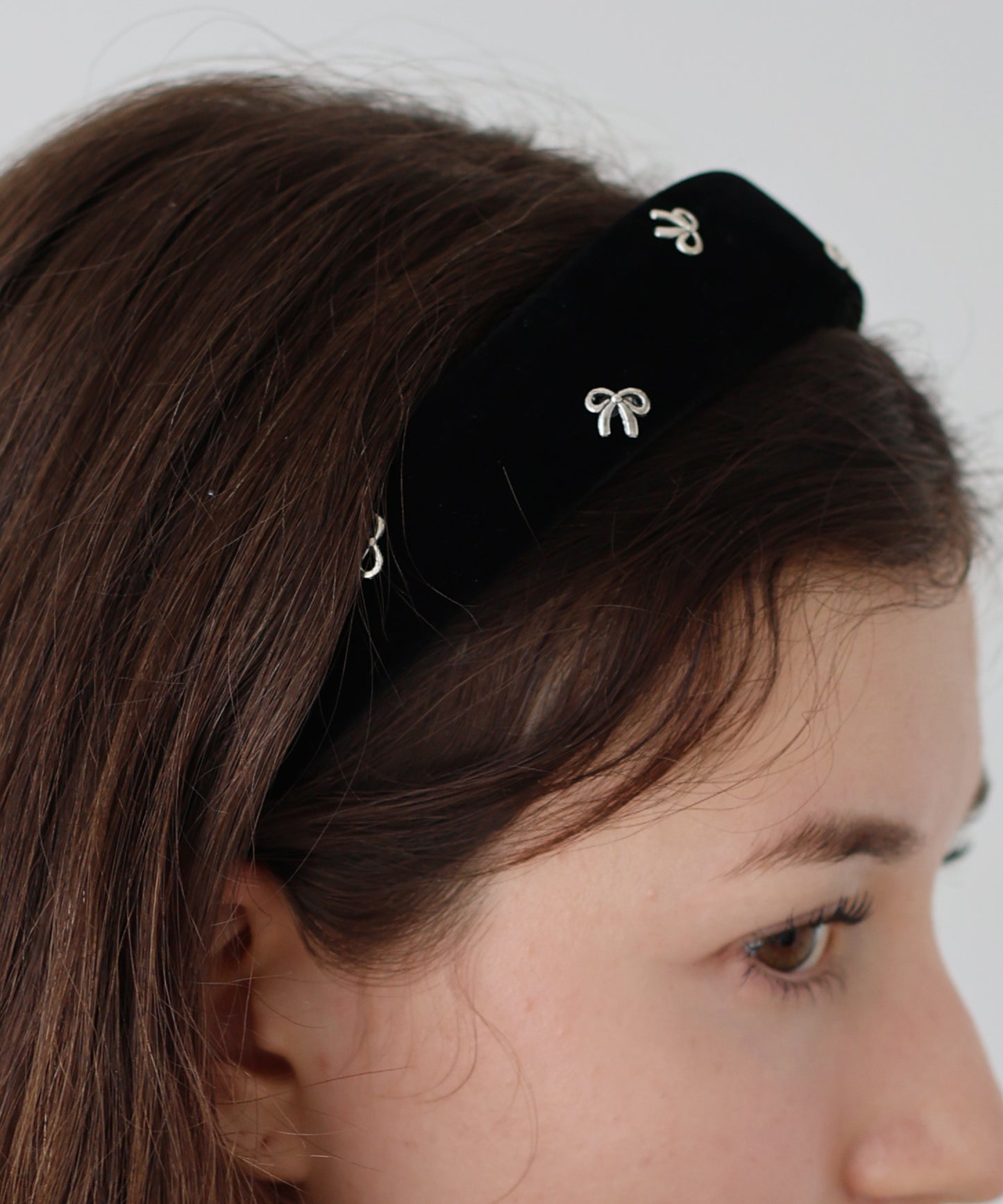 リボンモチーフベロアカチューシャ