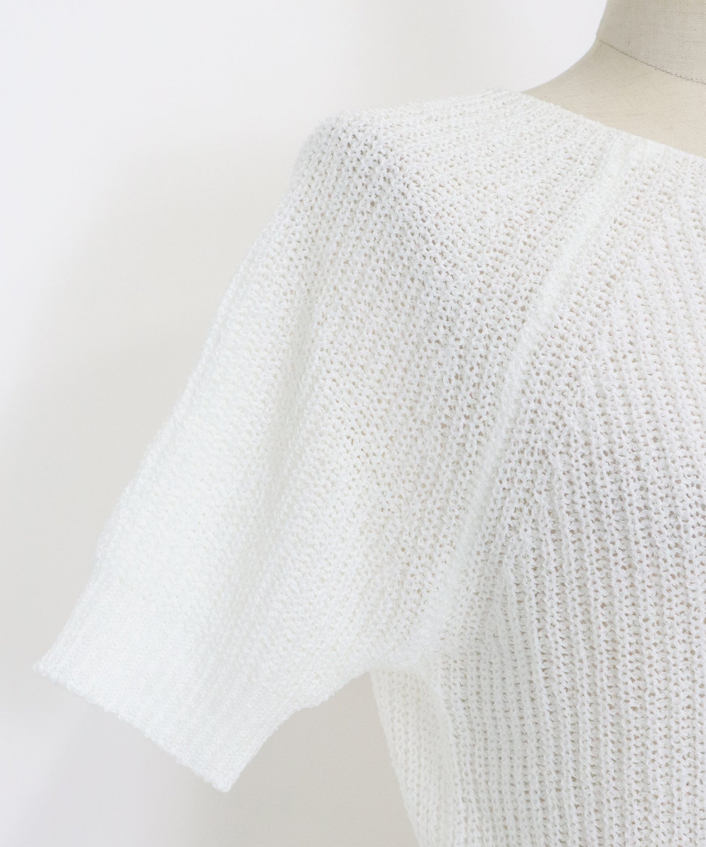 【SALE】半袖サマーニットトップス【ネコポス】