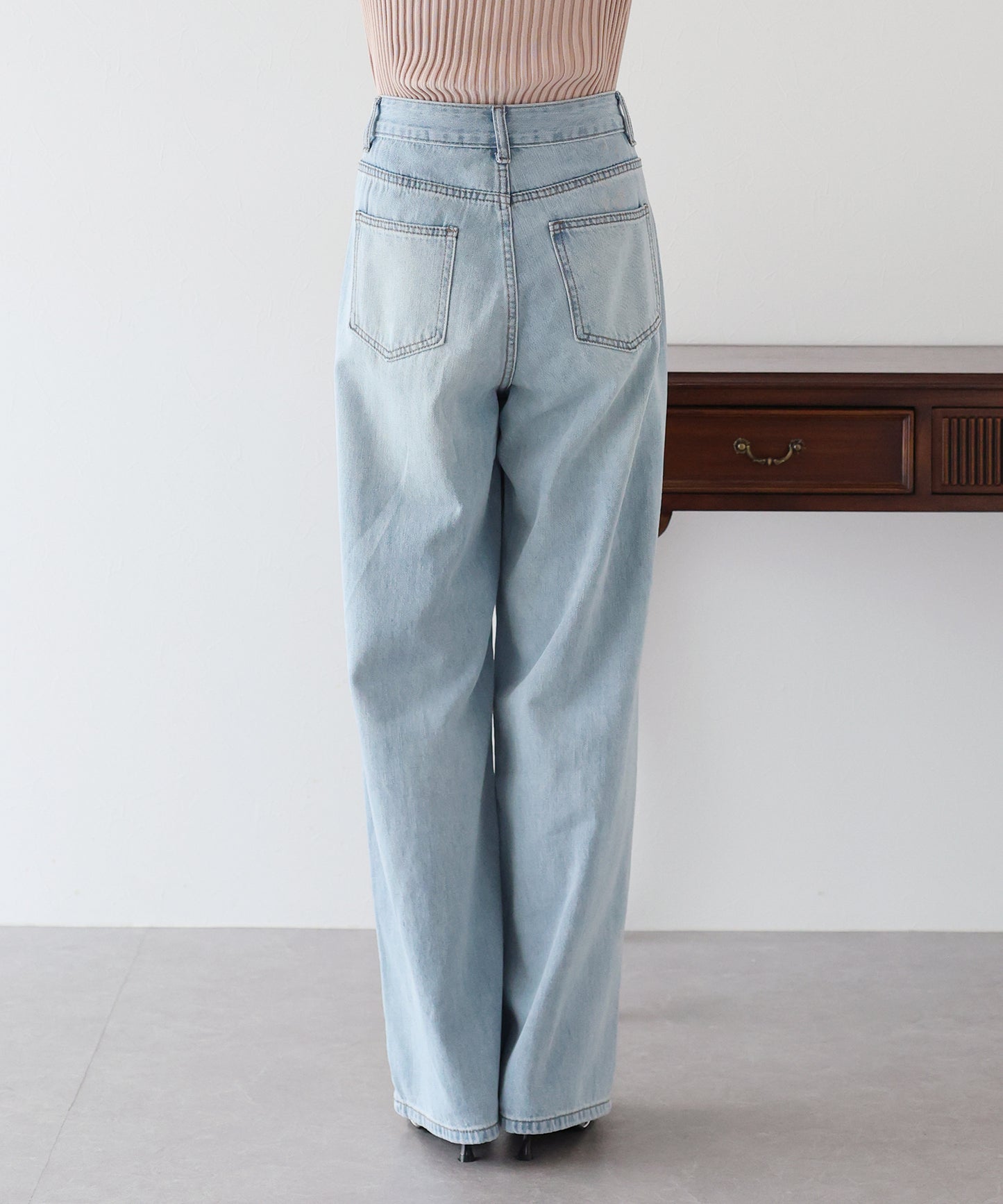【新商品限定5%OFF(木)】パールフラワーデニム