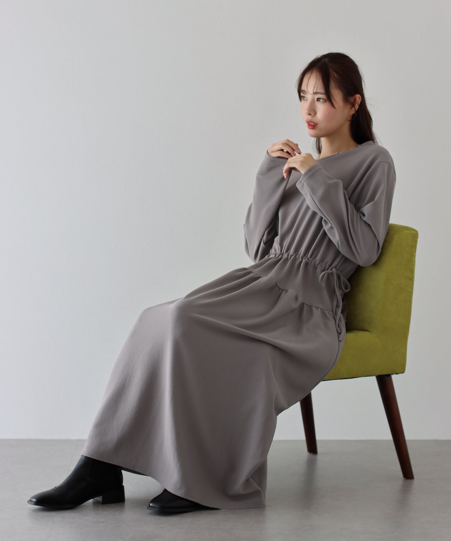 【TIME SALE】ドロストティアードワンピース