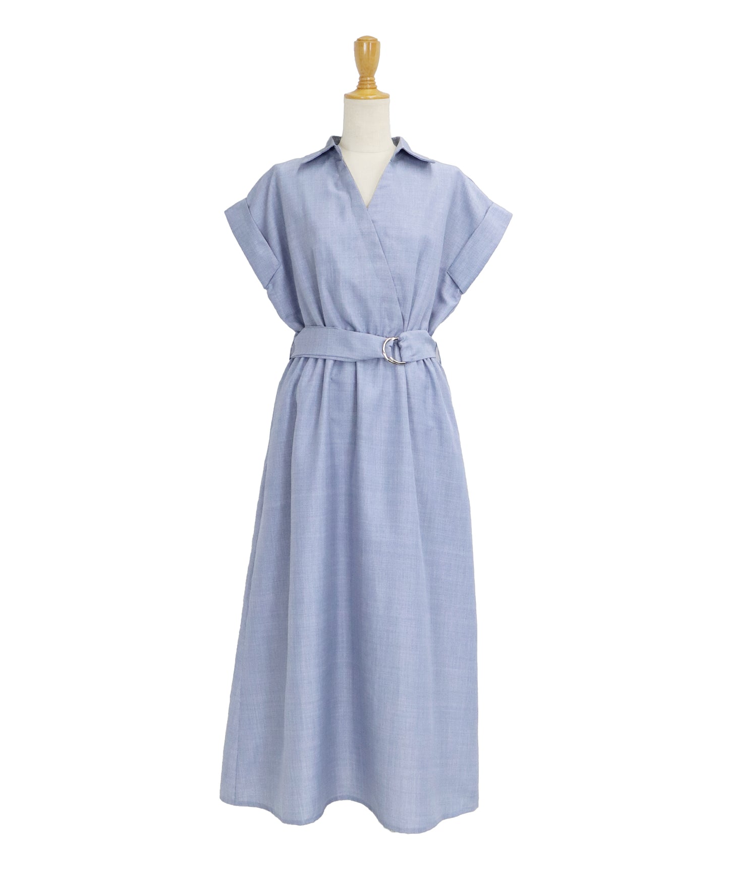 【TIME SALE】カシュクールシャツワンピース