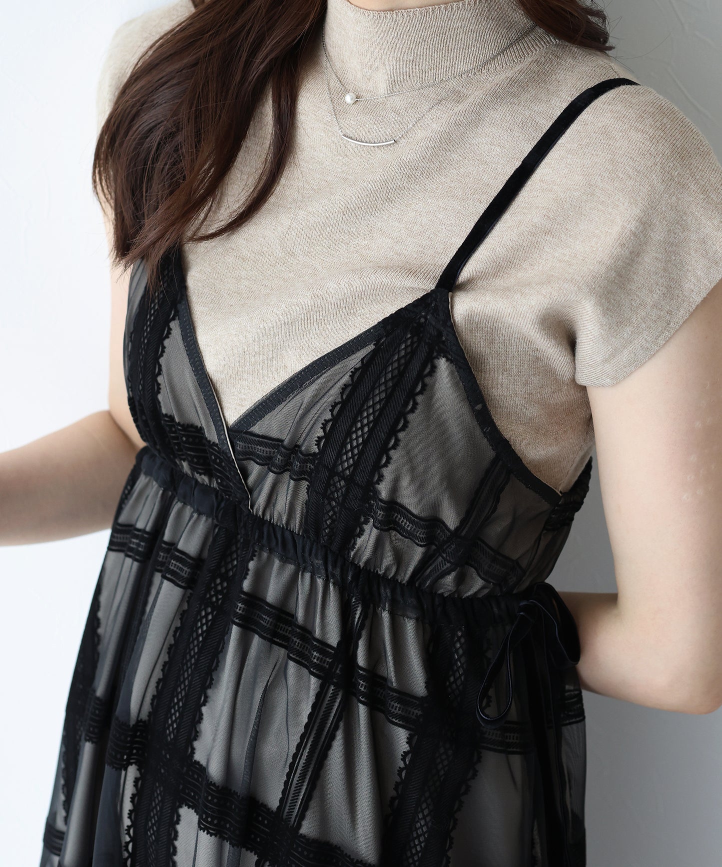 【早割5%OFF】フロッキーチェックキャミワンピース