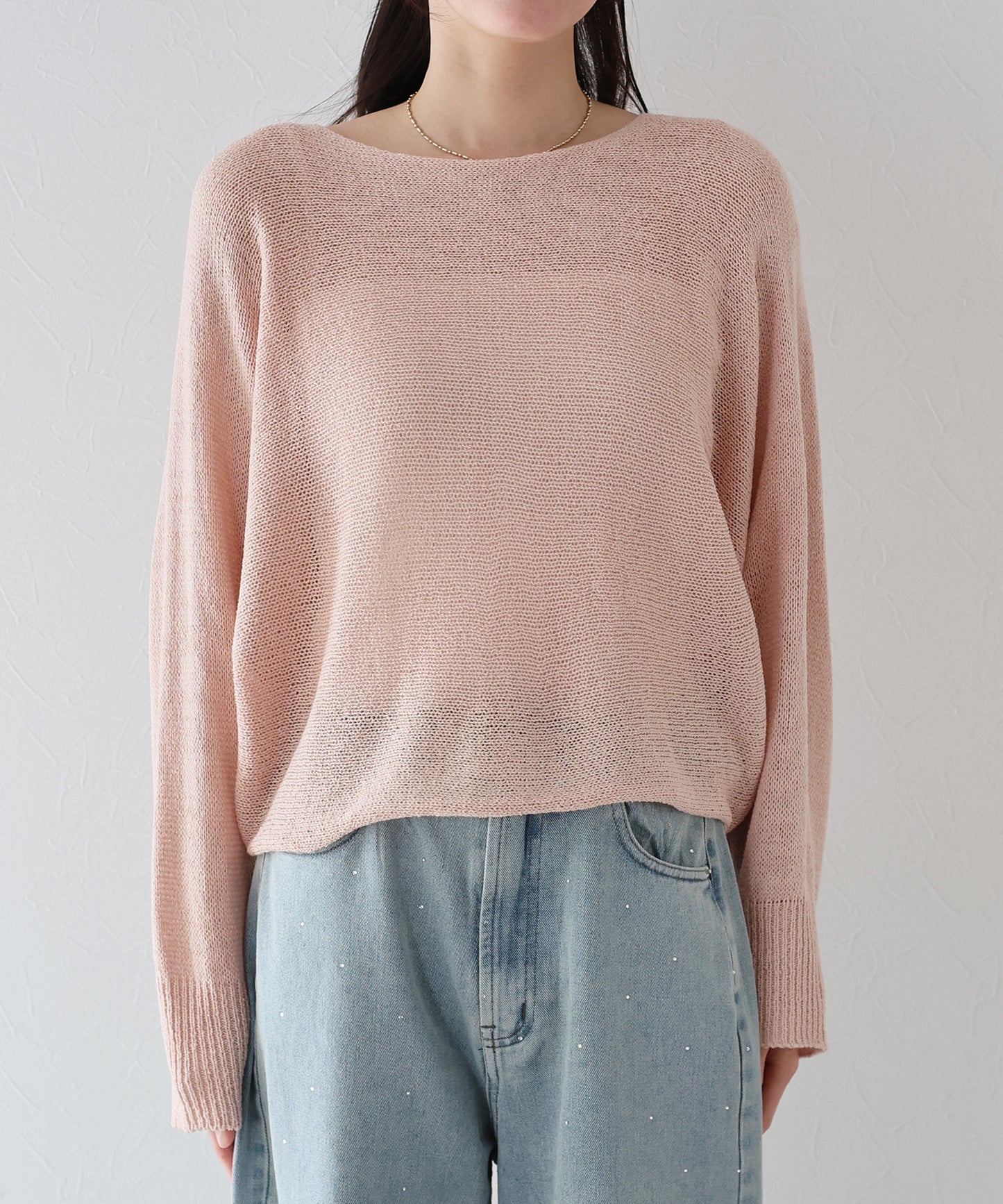 【TIME SALE】メッシュドルマンニット