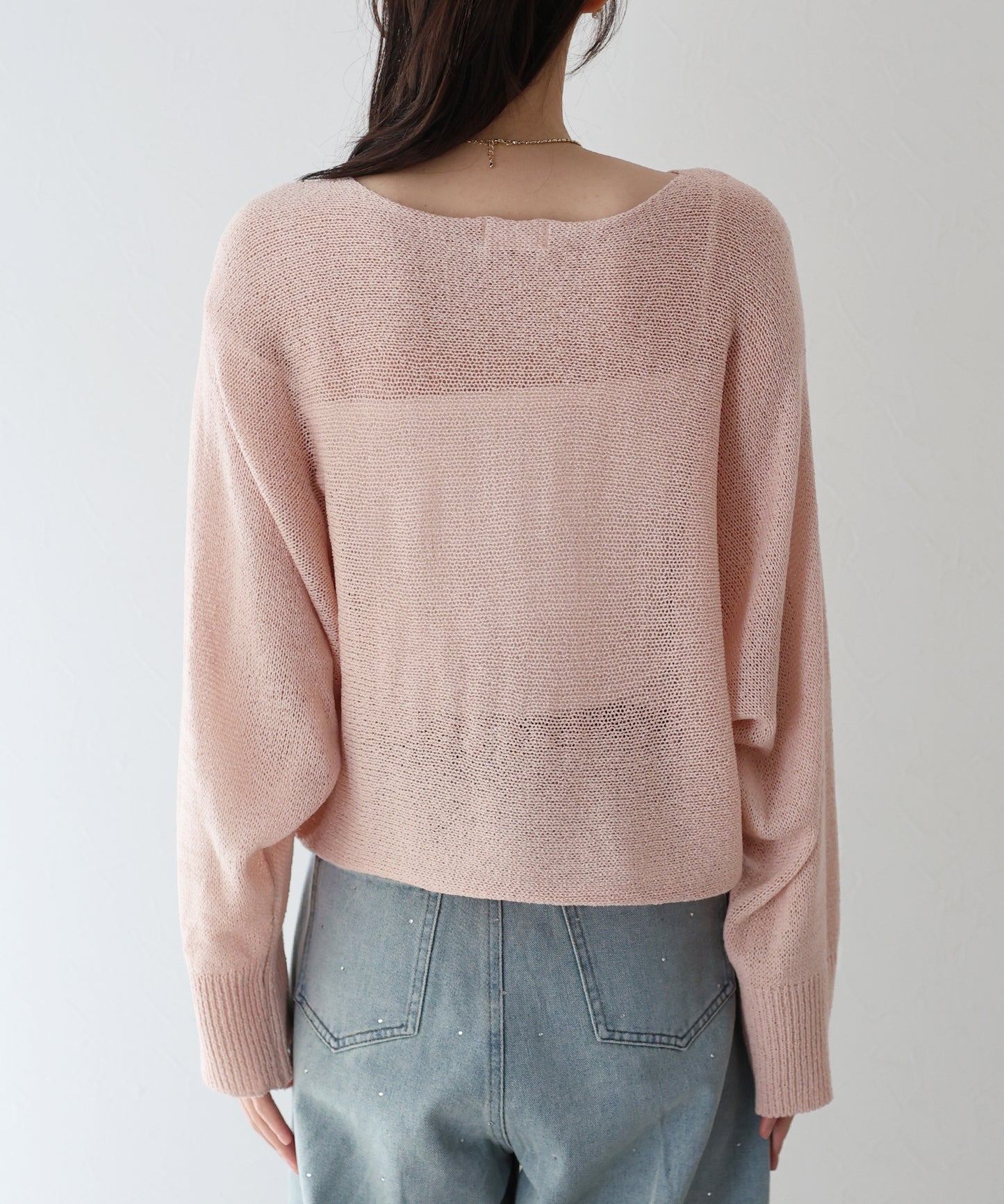 【TIME SALE】メッシュドルマンニット