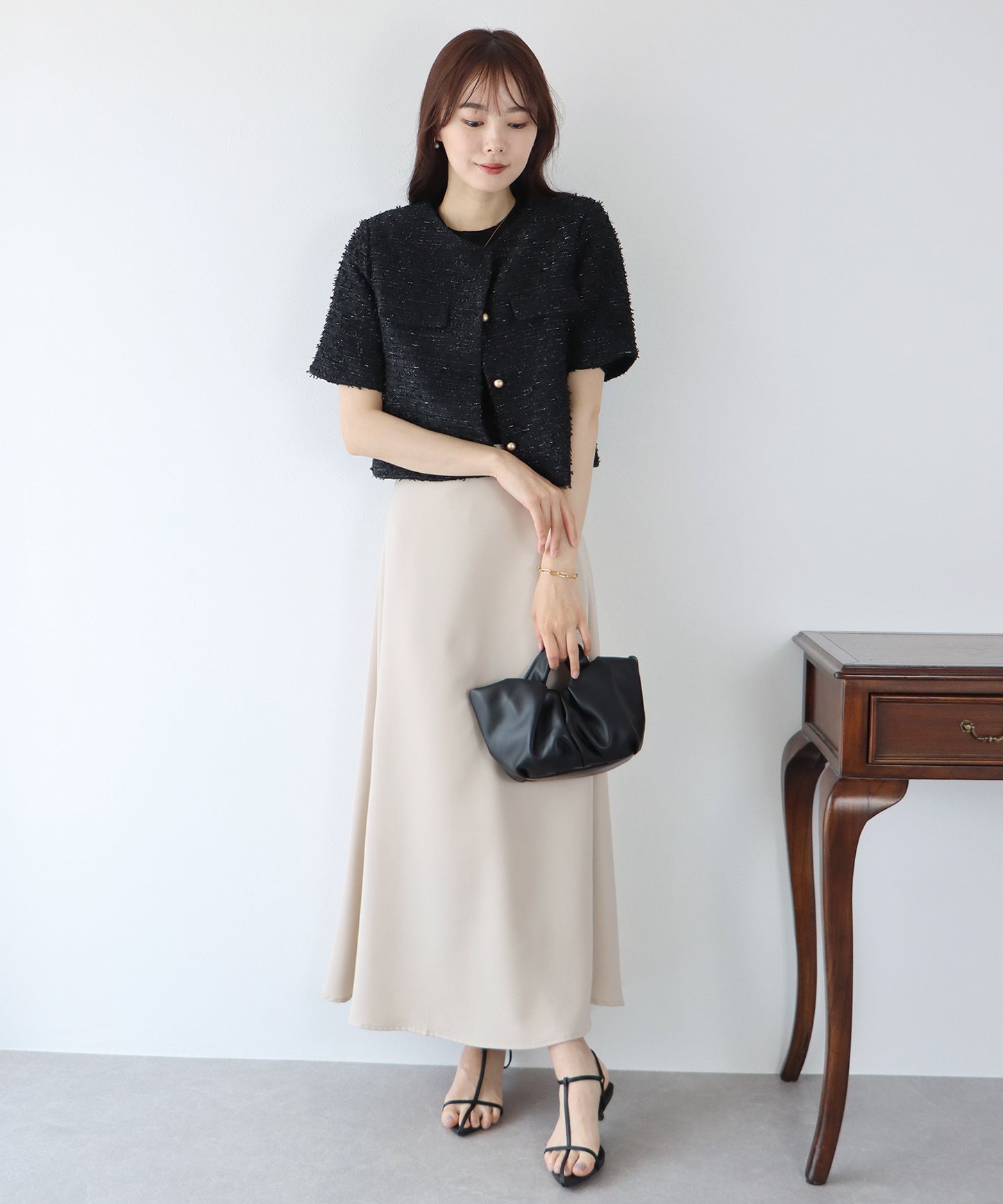 【SALE】ギャザーハンドバッグ